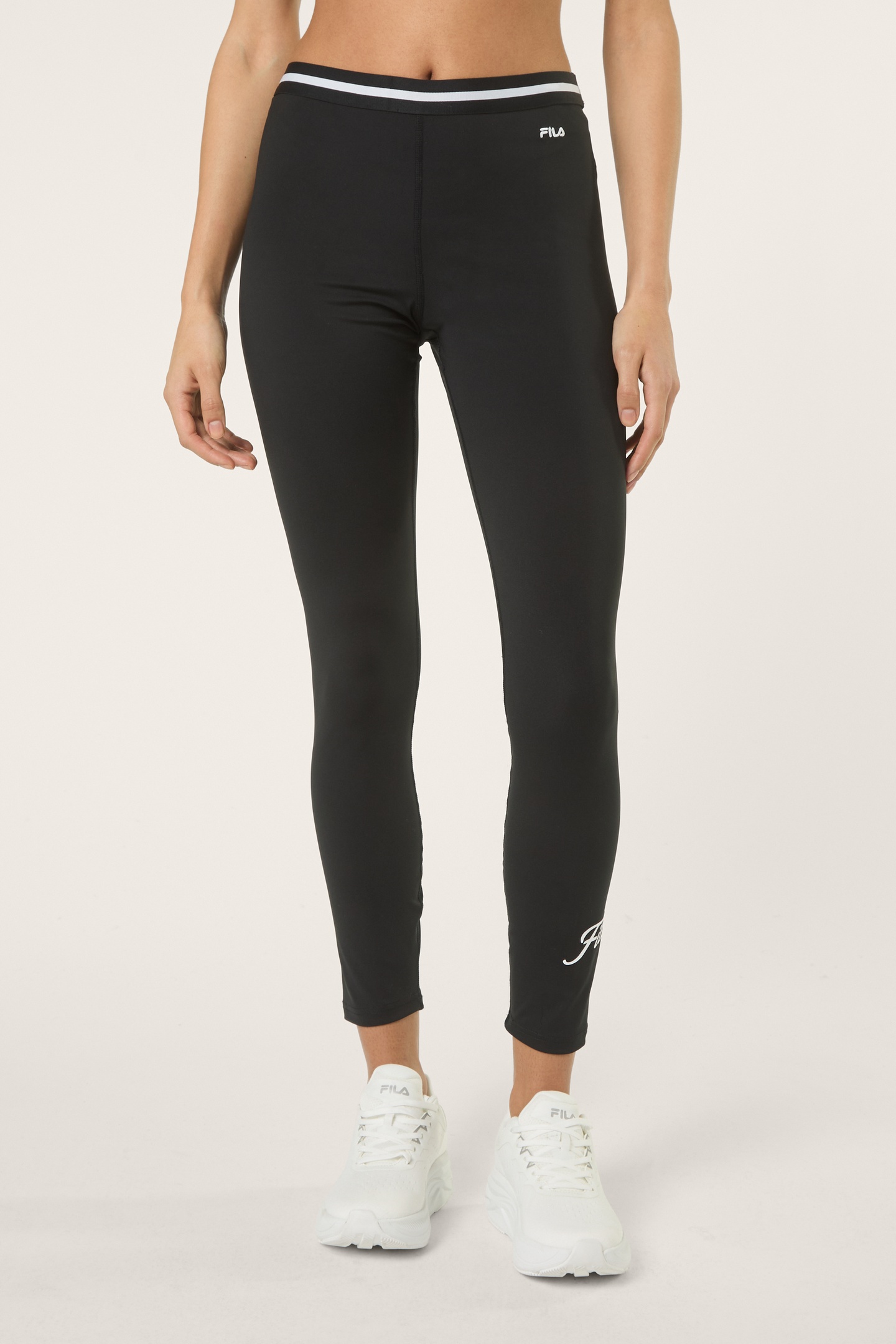 FILA Lunata Graphic Taped Leggings Black Maat: S | Leggings Outlet | Dames | Zwart