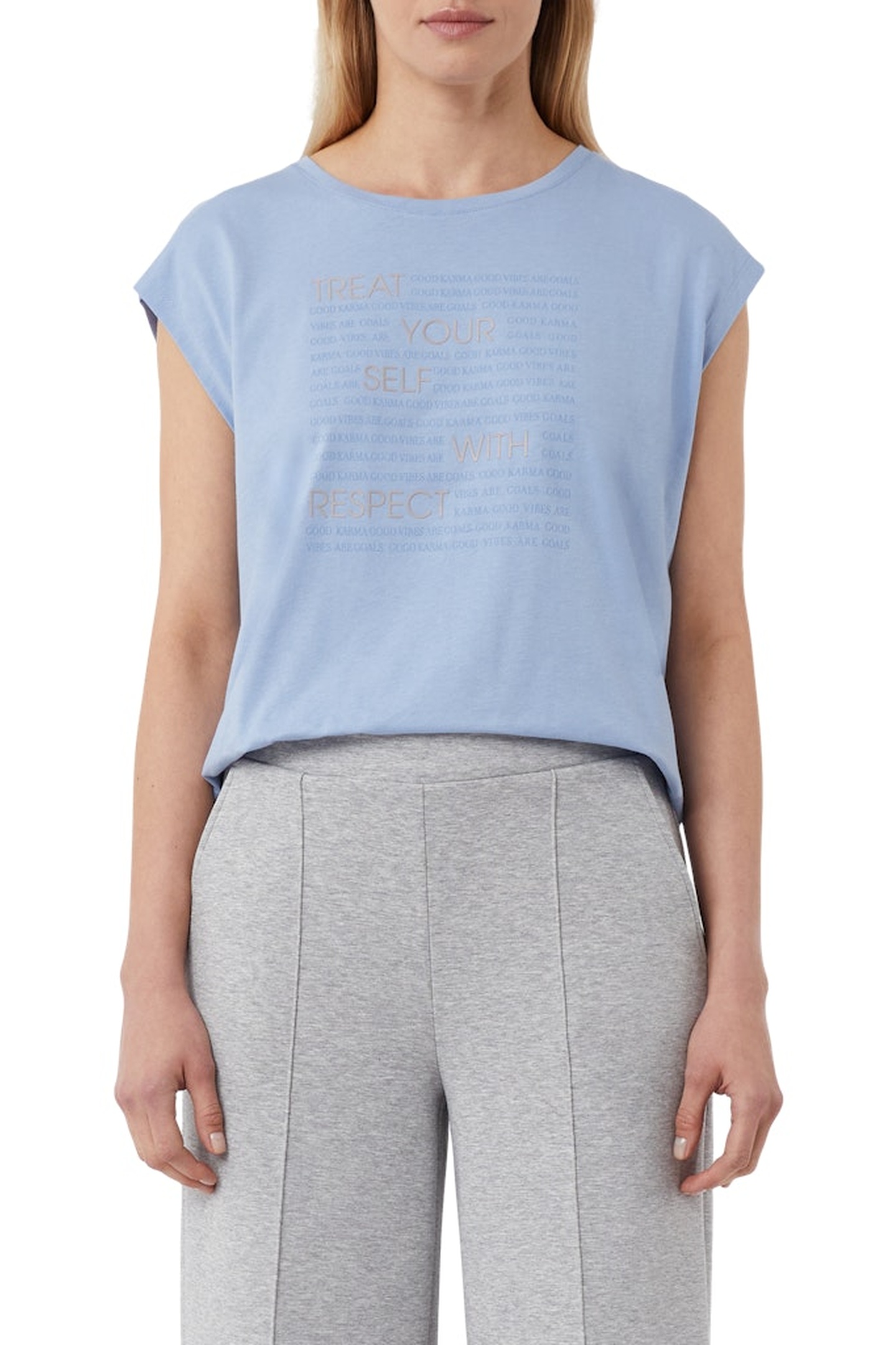 Comma T-shirts Light Blue Maat: 36 | Tops Outlet | Dames | Blauw