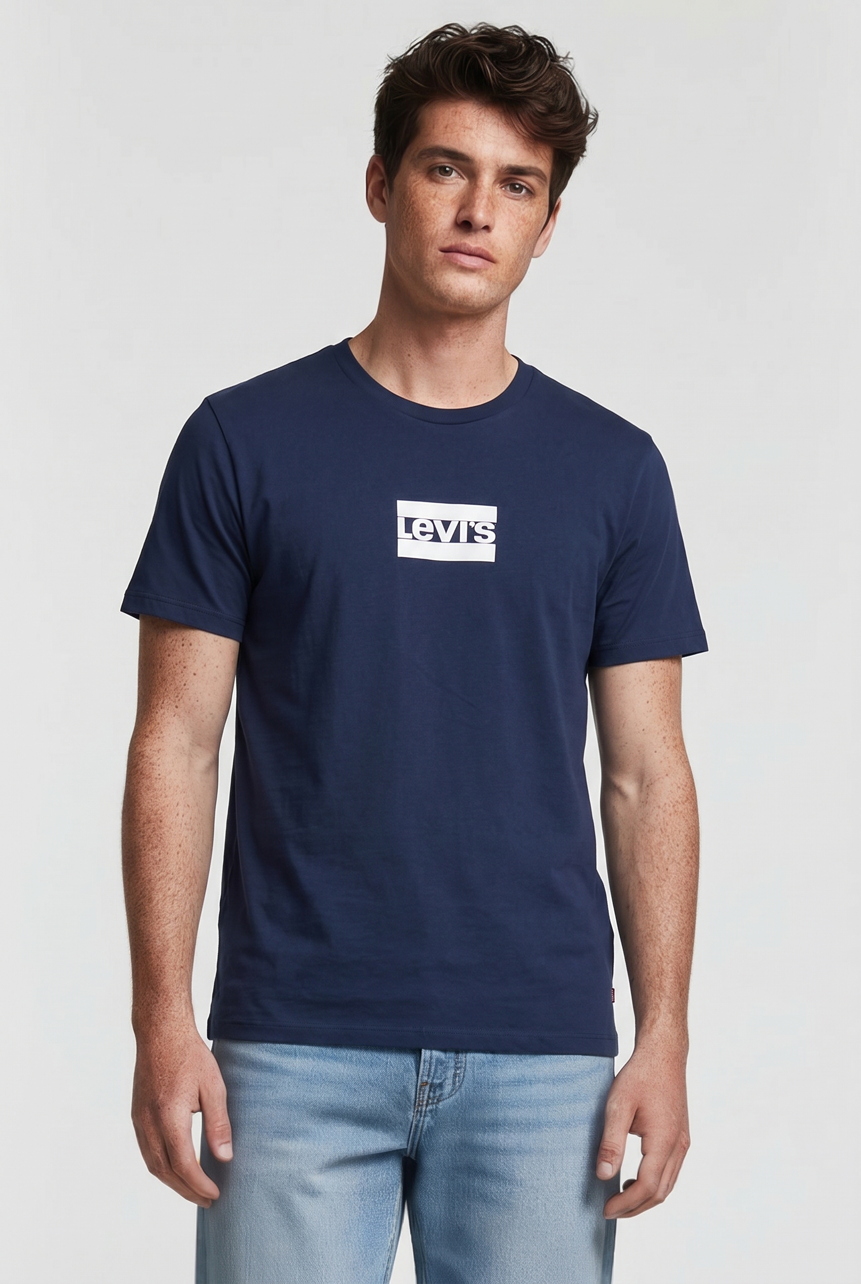 Levi's Graphic Crewneck Mini Sportswear Maat: XL | Basic T-Shirts Outlet | Heren | Blauw