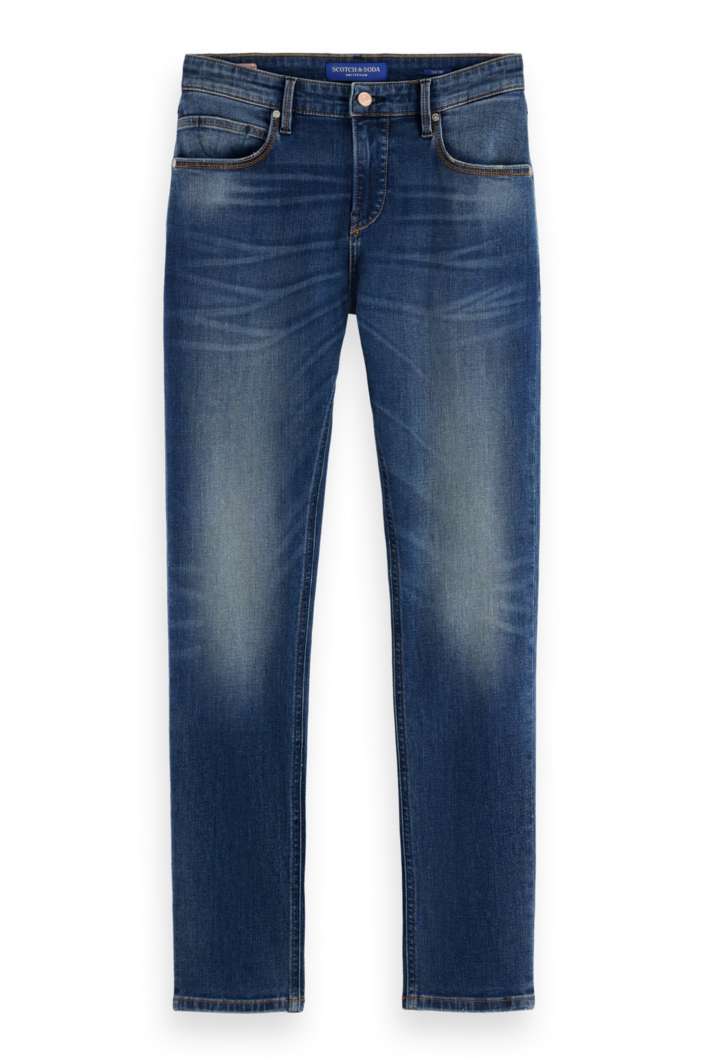 Scotch & Soda Skim Skinny Fit Jeans Smoke The Lights Smoke The Light Maat: W34L32 | Skinny Jeans Outlet | Heren | Blauw