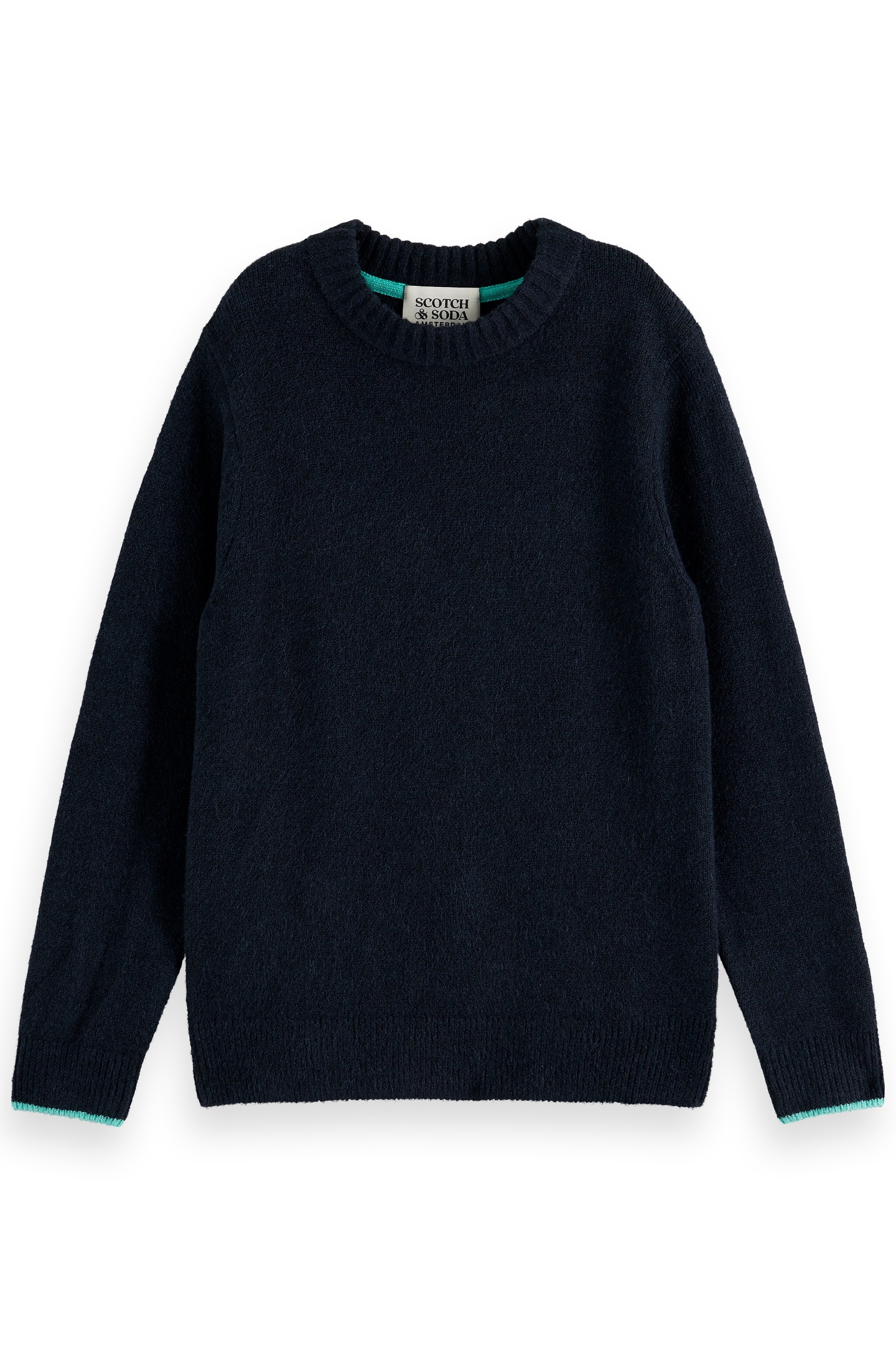 Scotch & Soda Boy Regular-fit Soft Knitted Pullover Sky Captain Size: 4 | Sweaters and Cardigans Outlet | kids | Blauw