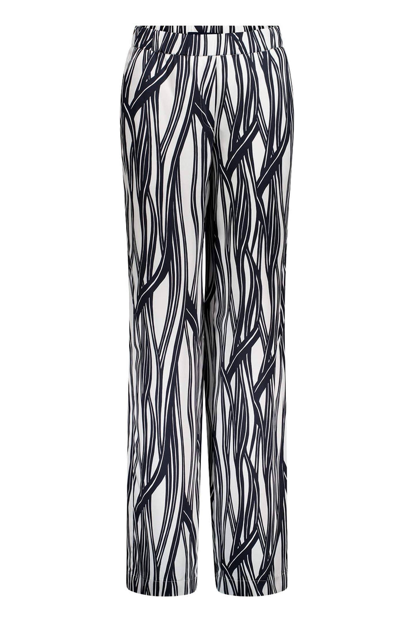 Atelier Gardeur Franca-641920 Dunkelmarine Maat: 36 | Wijde Broeken Outlet | Dames | Zwart