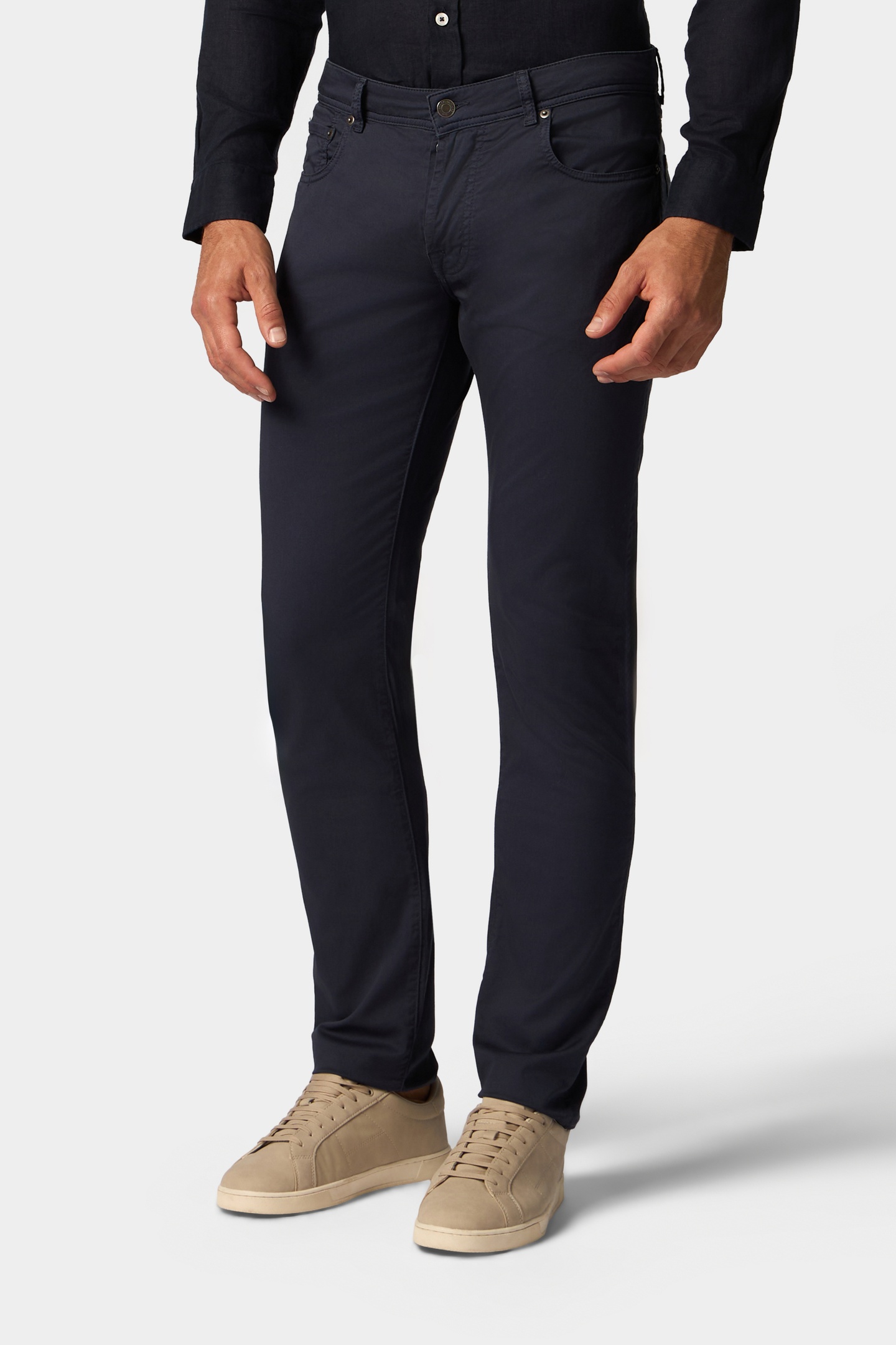 Brooks Brothers Stretch Cotton 5-pocket Pant Navy Maat: W34 | Chino's Outlet | Heren | Blauw