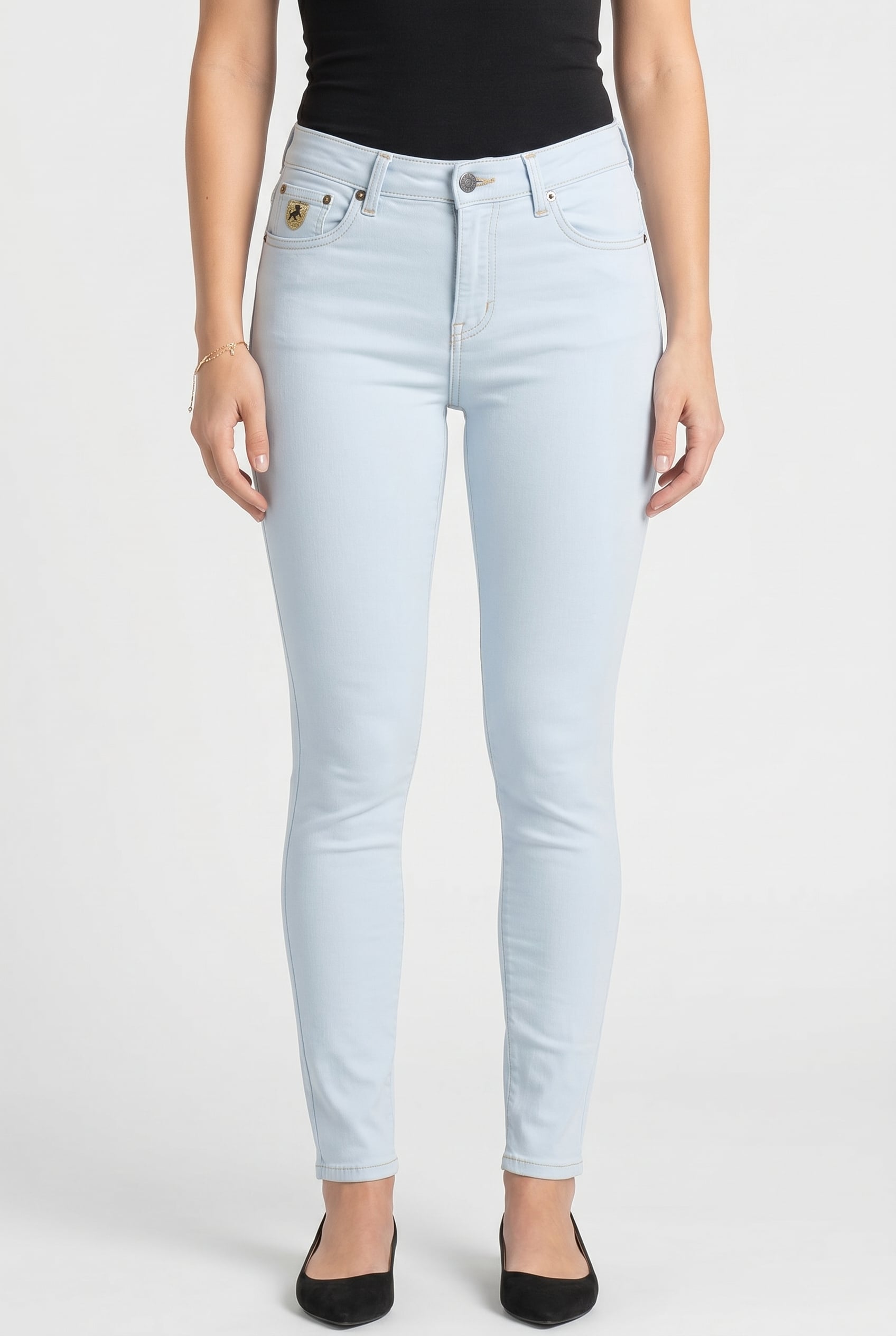 Lois 6491 Megalia Shot Chambray Blue Maat: W28L34 | Skinny Broeken Outlet | Dames | Blauw