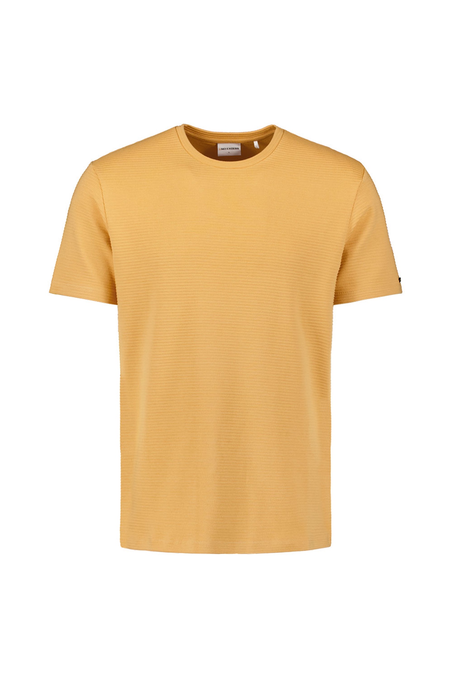 No Excess T-shirt Crewneck Solid Relief Jacquard Yellow Maat: XXL | Basic T-Shirts Outlet | Heren | Geel