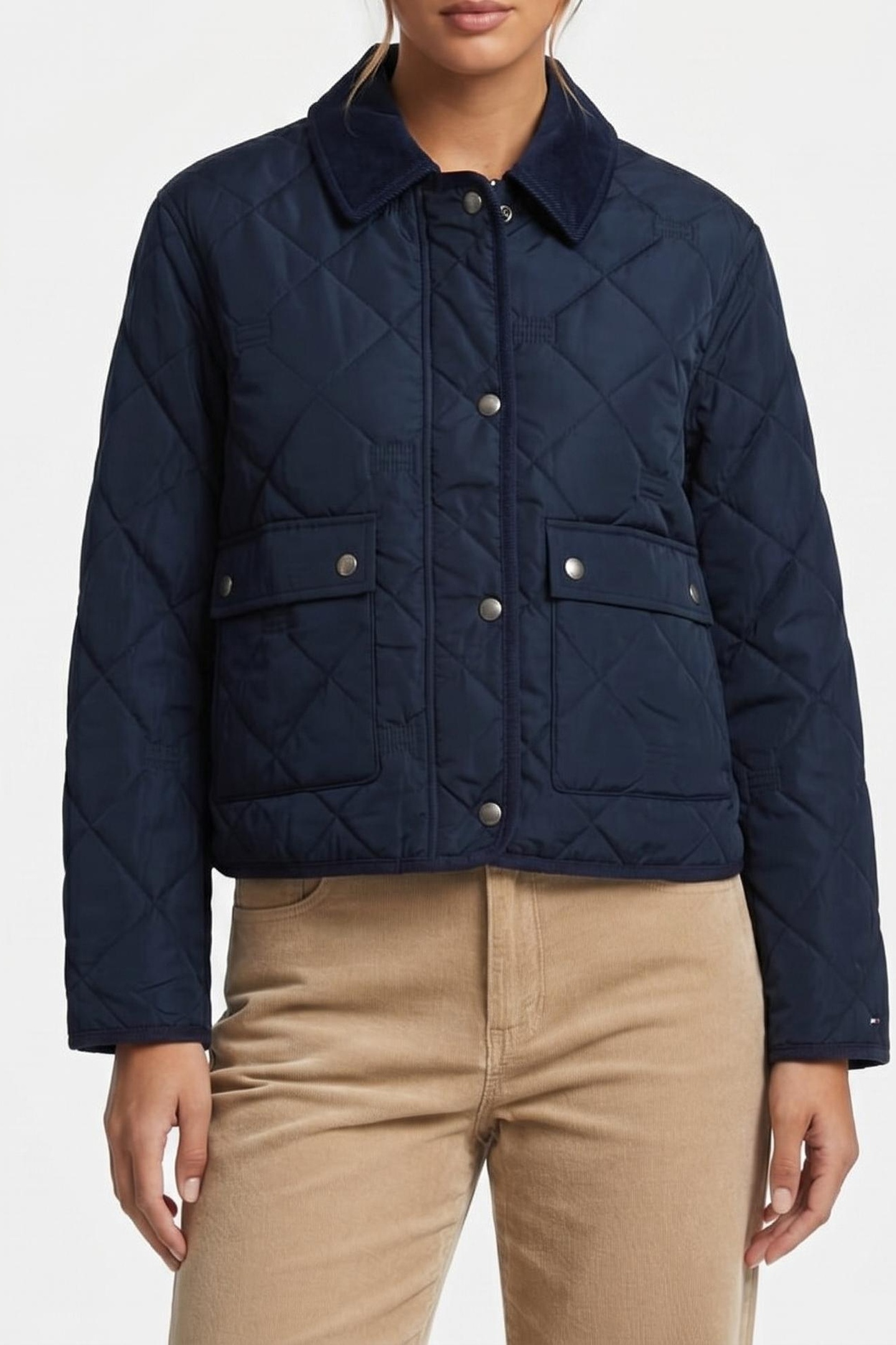 Tommy Hilfiger Padded Flag Quilted Jacket Dark Night Navy Maat: M | Korte Jassen Outlet | Dames | Blauw