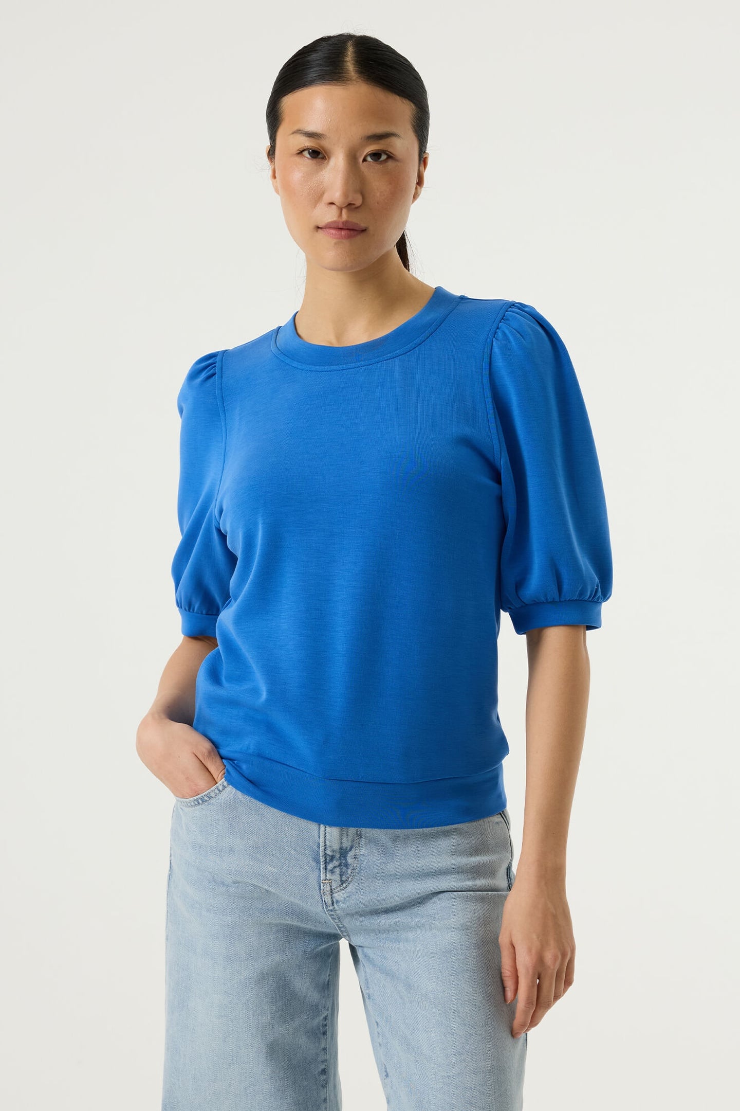 Garcia Ladies Sweat Summer Cobalt Maat: S | Sweaters Outlet | Dames | Blauw