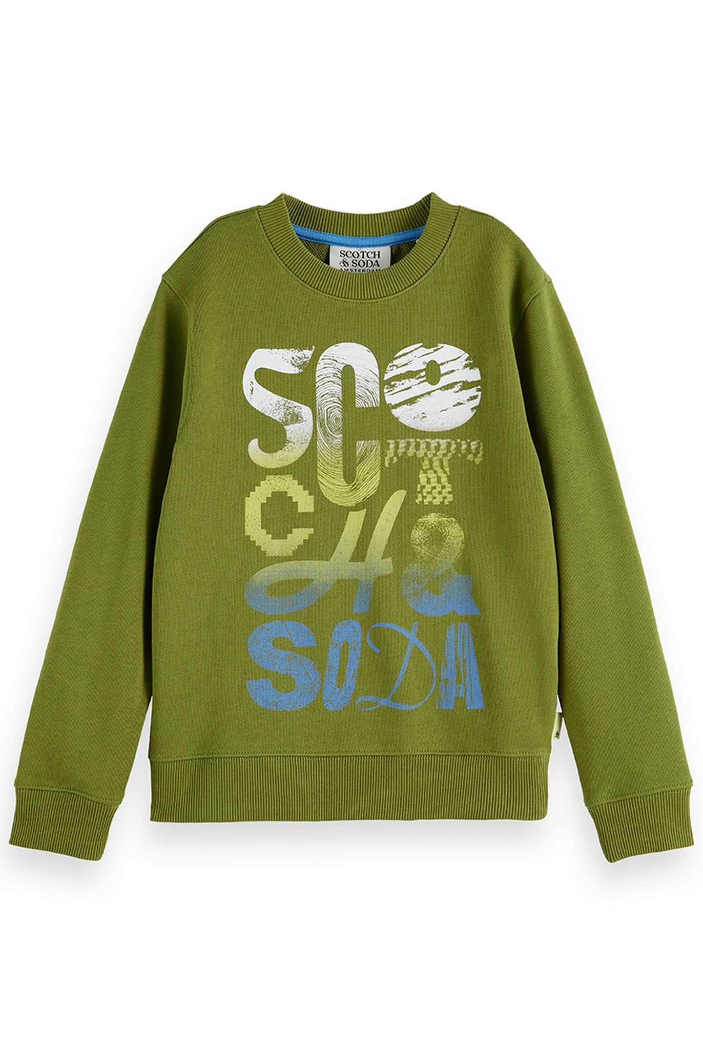 Scotch & Soda Boy Regular-fit Sweatshirt With Front Artwork Calla Green Maat: 4 | Truien Outlet | kids | Groen