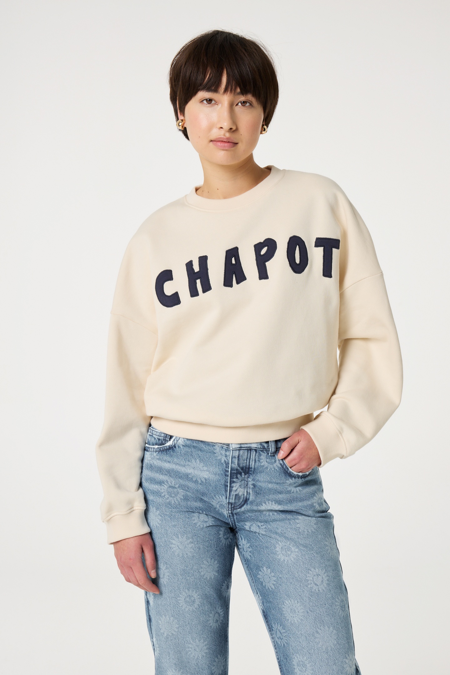 Fabienne Chapot Amy Sweater Warm White Maat: XL | Sweaters Outlet | Dames | Wit