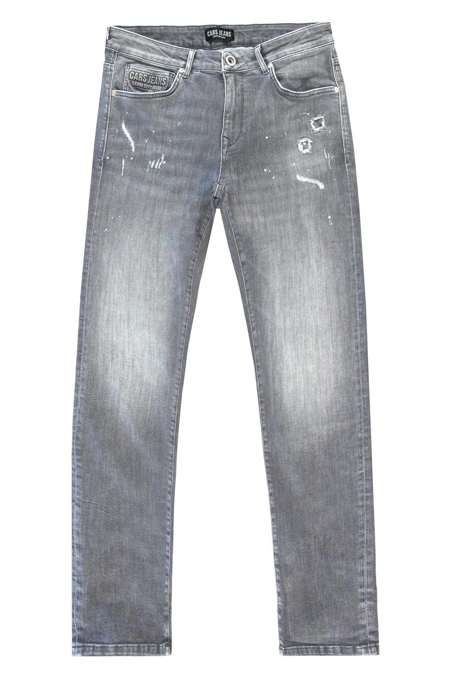 Cars Jeans Bates Damage Grey Used Maat: W34L36 | Slim Jeans Outlet | Heren | Grijs
