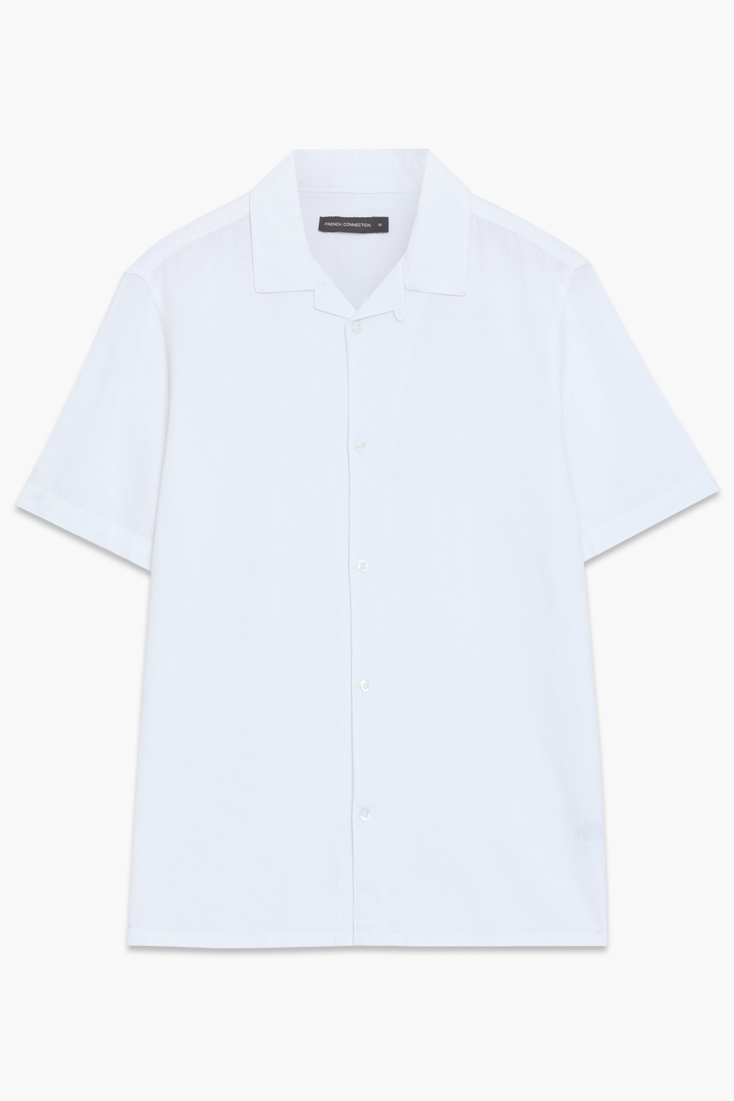 French Connection Linen Revere Ss White Maat: XS | Casual Overhemden Outlet | Heren | Wit