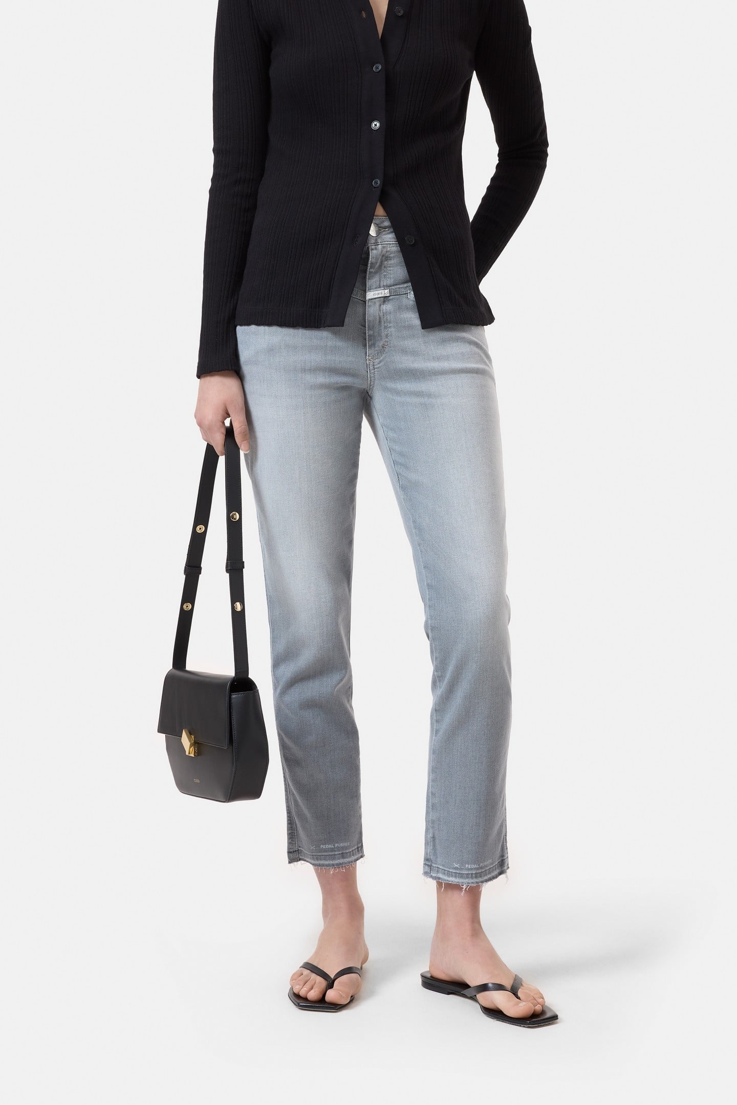Closed Pedal Pusher Light Grey Maat: W23L32 | Jeans Outlet | Dames | Grijs
