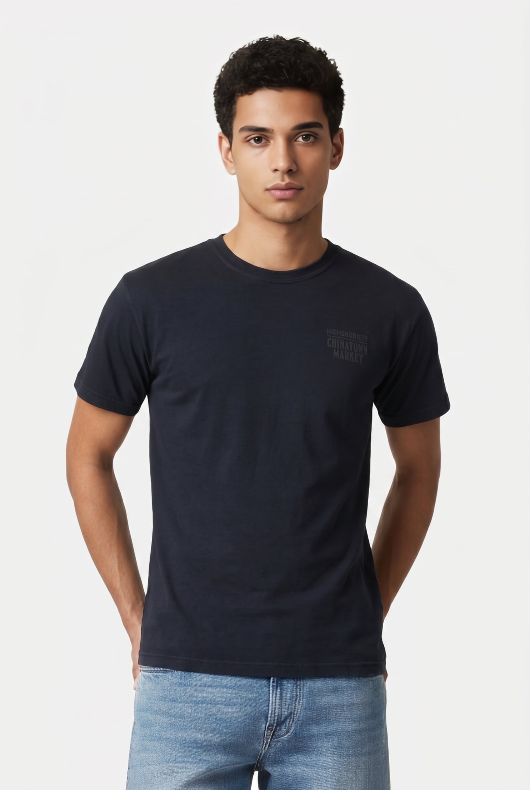 CHINATOWN MARKET – CHINATOWN MARKET X HS BLACK T-SHIRT 1