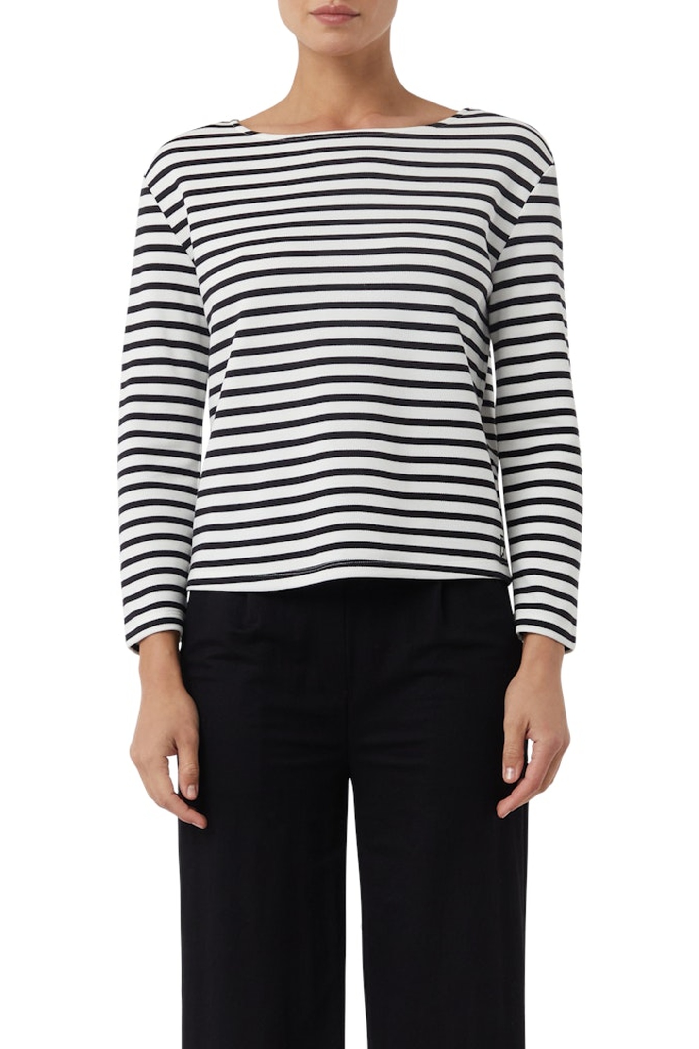 Comma Sweatshirts White Maat: 40 | Longsleeves Outlet | Dames | Zwart