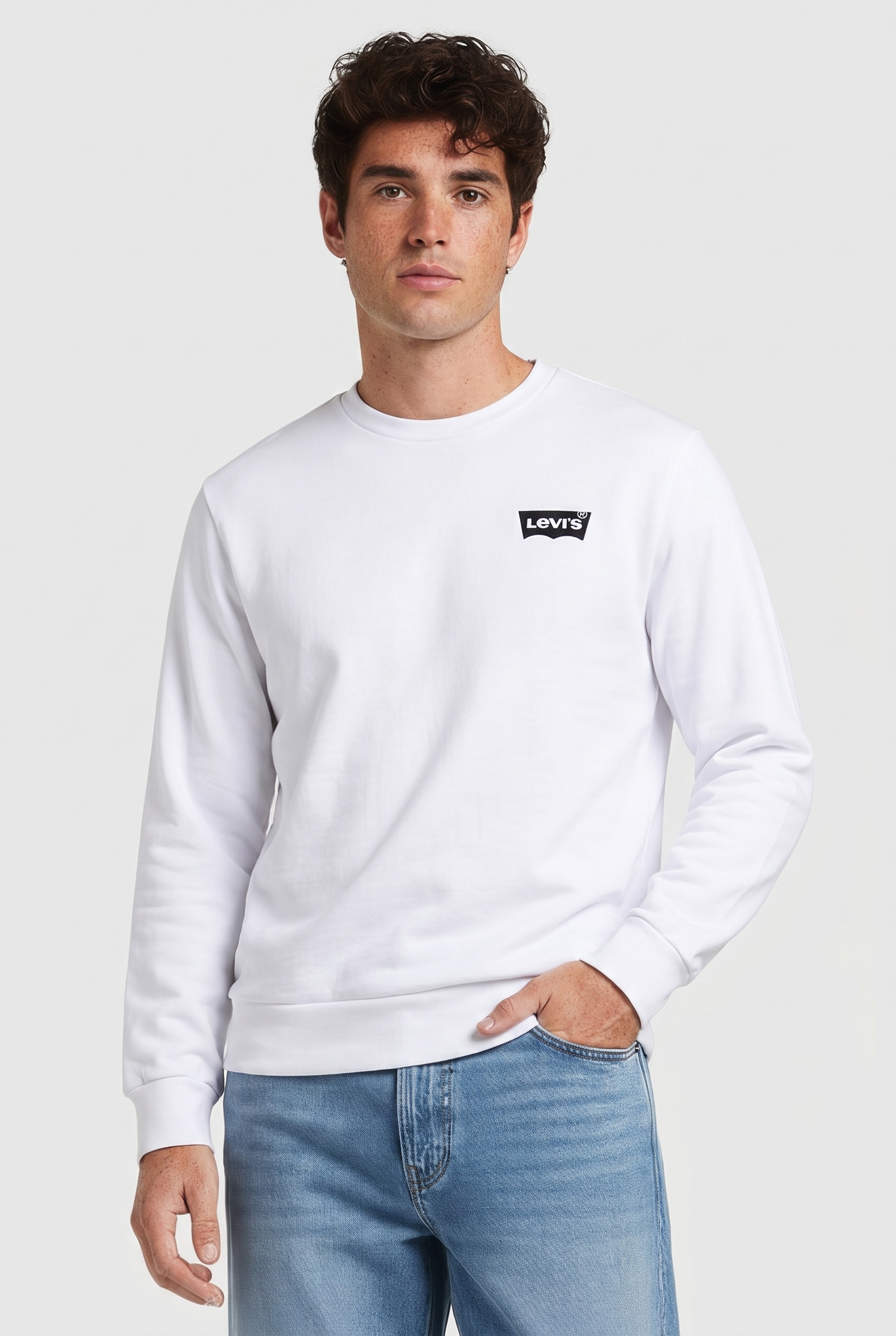 Levi's Graphic Sweatshirt Batwing Filled White Maat: XL | Sweaters Outlet | Heren | Wit