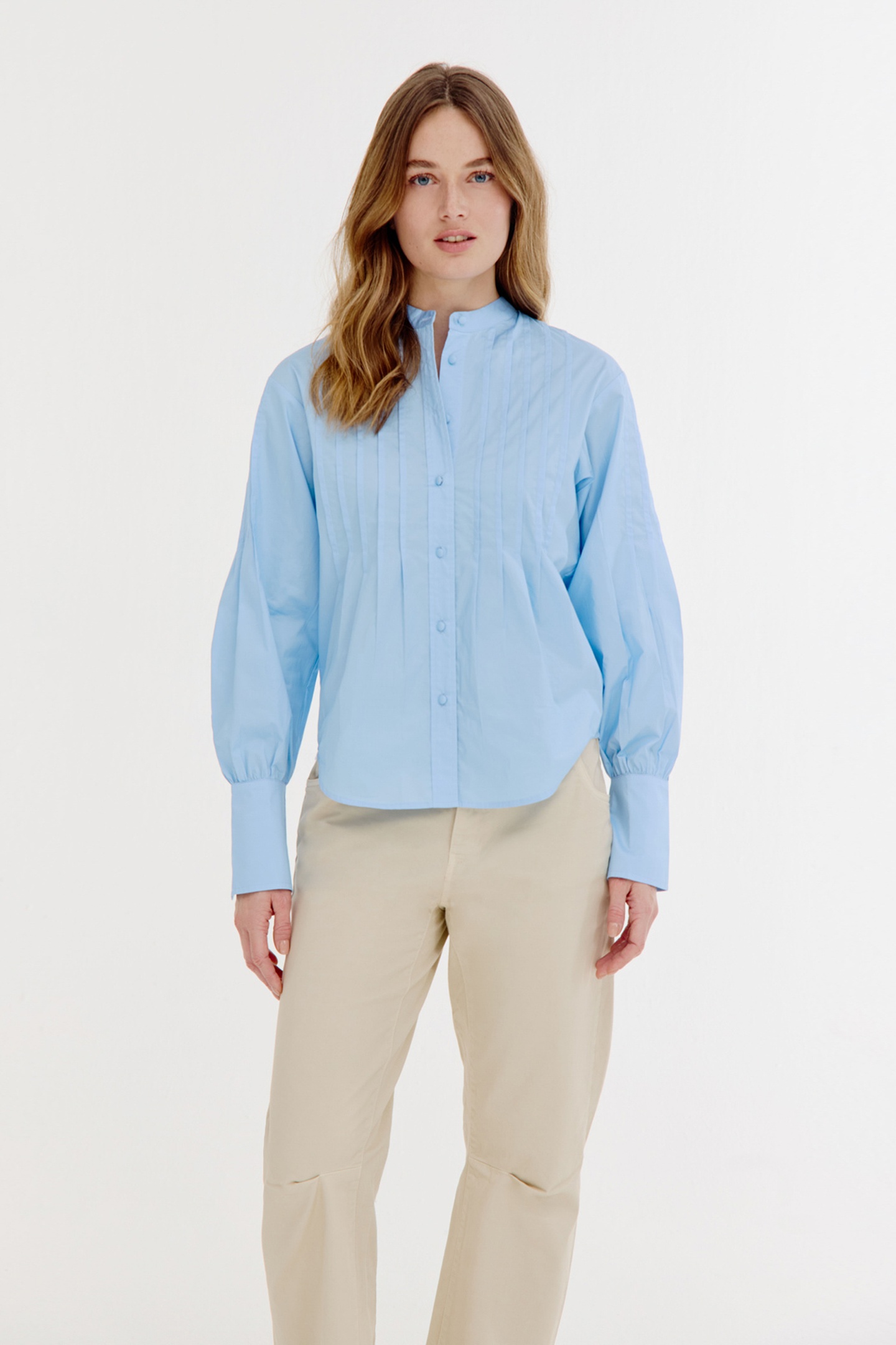 Josephine & Co Bellamy Blouse Light Blue Maat: 38 | Longsleeves Outlet | Dames | Blauw