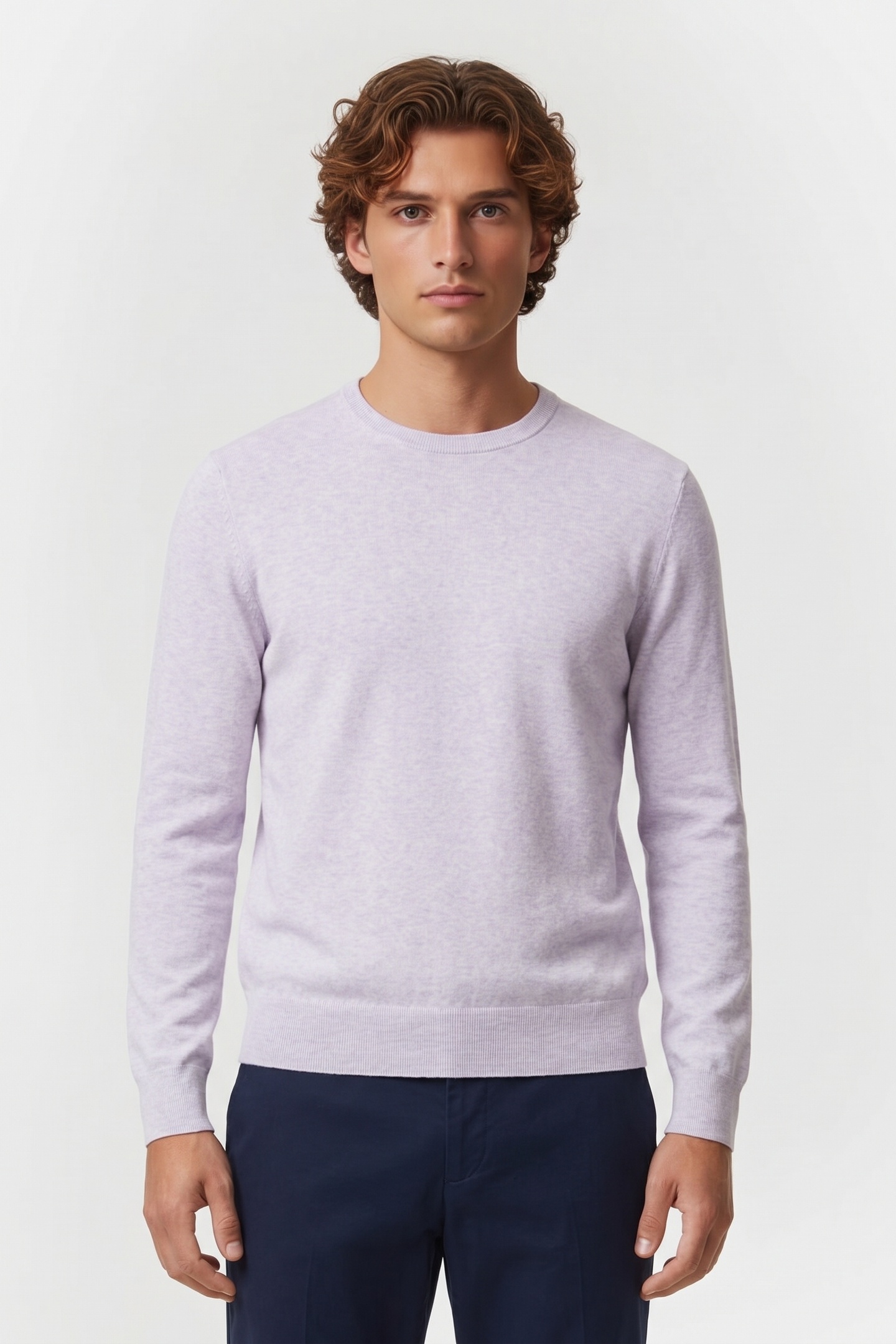 Brooks Brothers Cotton Crewneck Light Purple Maat: S | Sweaters Outlet | Heren | Paars