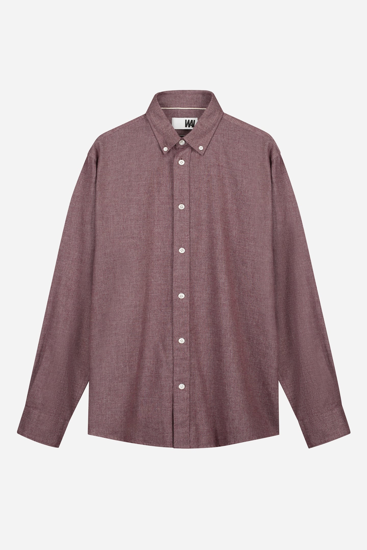 We Are Labels Wal – James Brushed Twill Regular Shirt Burgundy Maat: M | Zakelijke Overhemden Outlet | Heren | Bordeaux