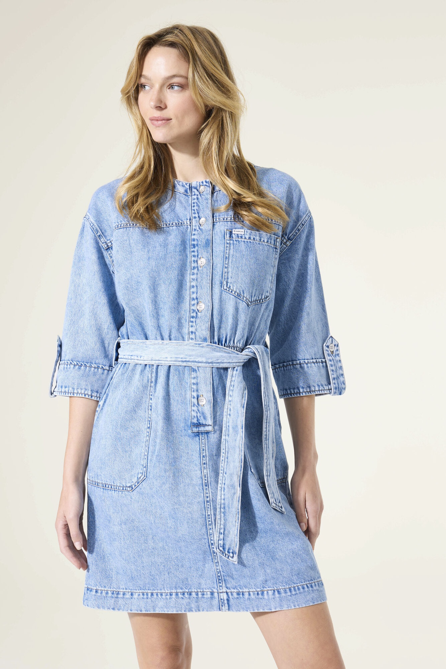 Garcia Ladies Dress Light Used Maat: XS | Blousejurken Outlet | Dames | Blauw