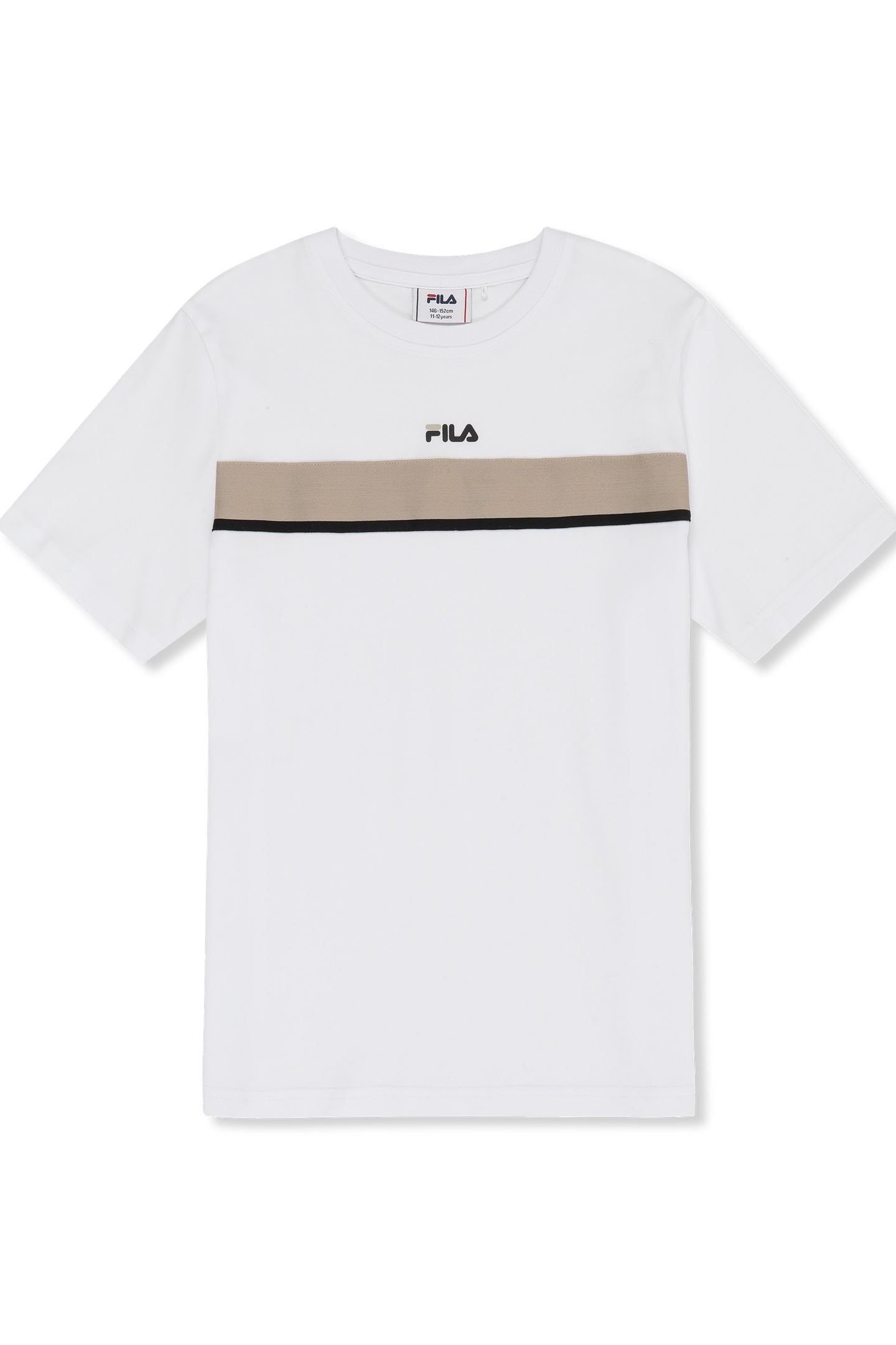 FILA Forcoli Regular Taped T-shirt Bright White Maat: 146/152 | T-Shirts Outlet | kids | Zwart