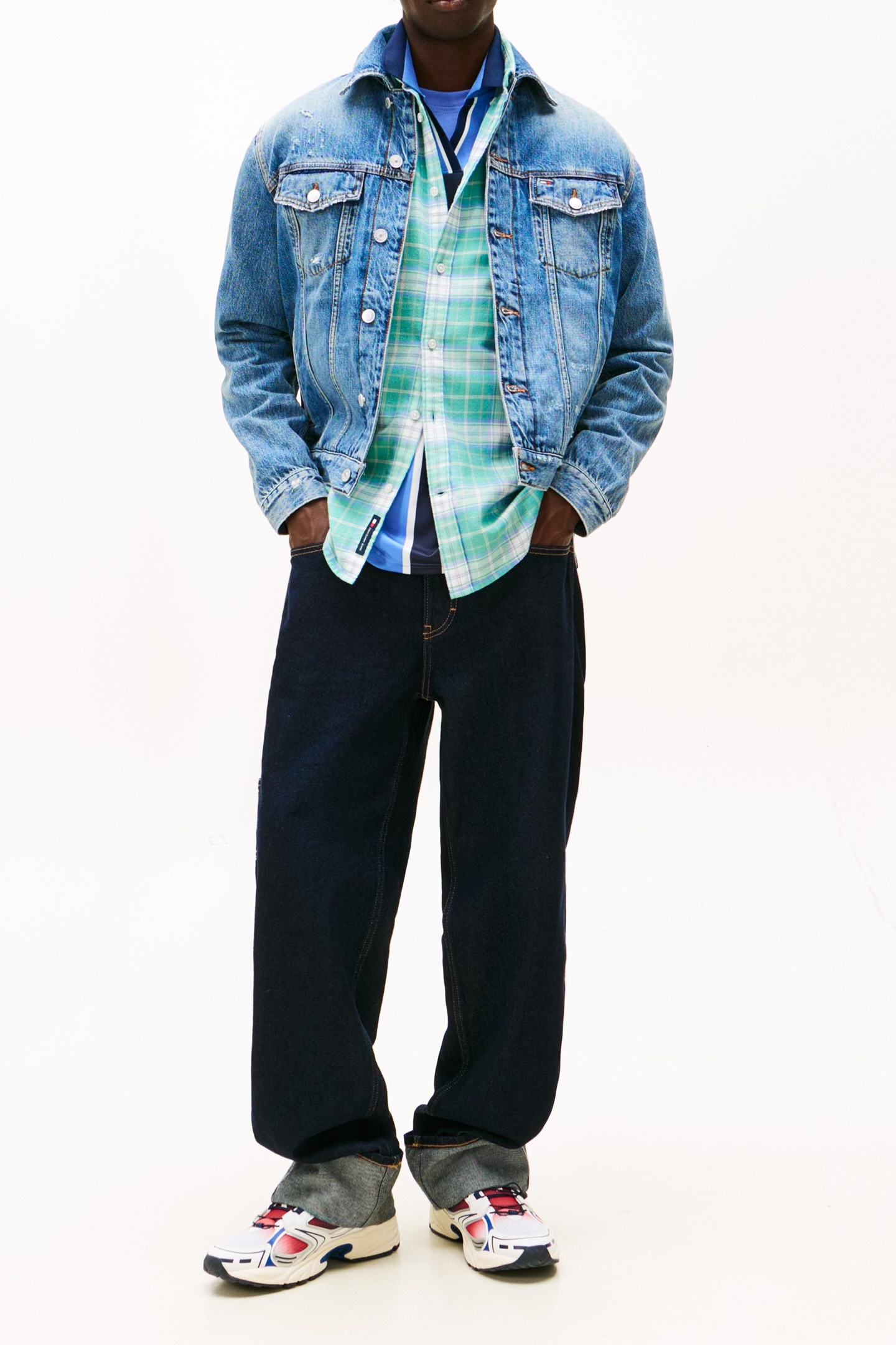 Tommy Hilfiger Ryan Regular Trucker Jacket Denim Light Maat: XXL | Spijkerjassen Outlet | Heren | Blauw