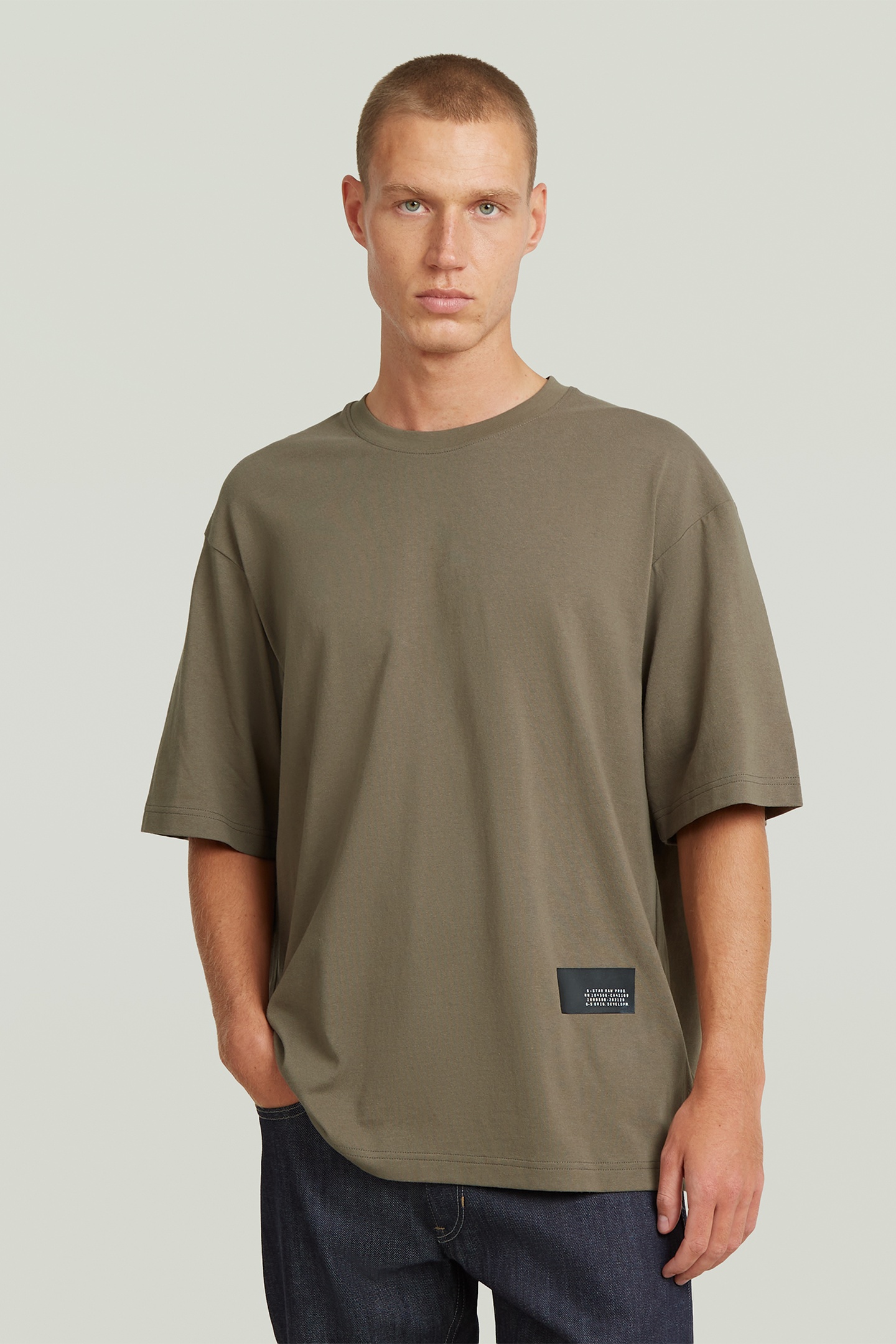 G-Star Badge Boxy R T Dark Brown Talla: M | Camisetas Básicas Outlet | Hombre | Marrón