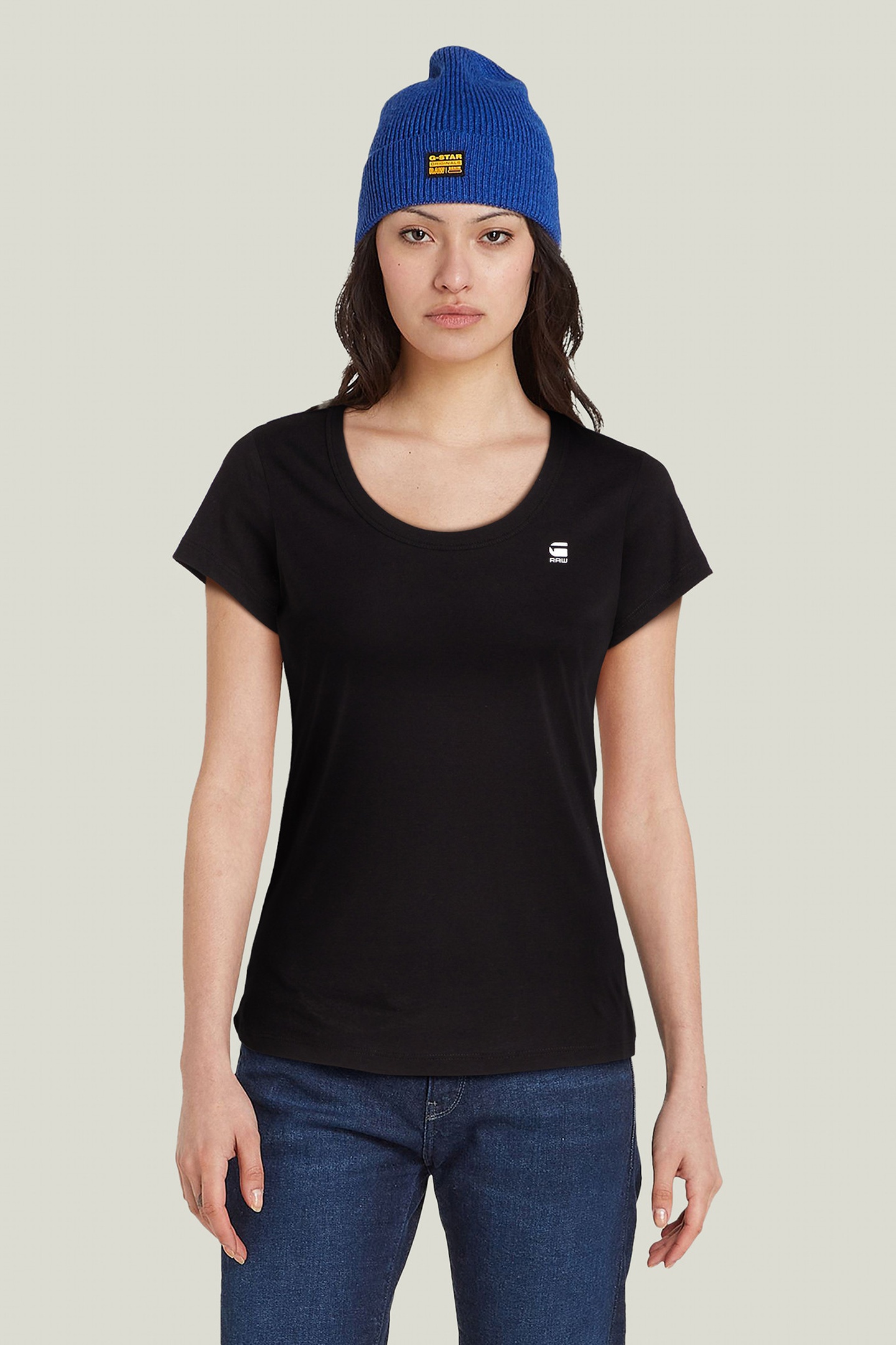 G-Star Slim R T S/s Black Maat: XXS | Tops Outlet | Dames | Zwart