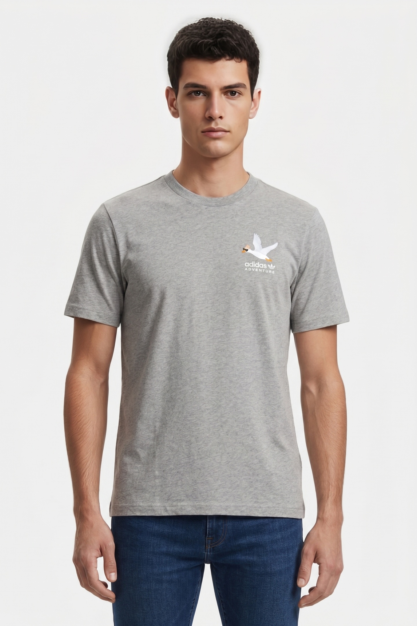 Adidas Originals Unisex Adventure Graphic Duckies T-shirt Maat: S | Tops Outlet | Unisex | Grijs