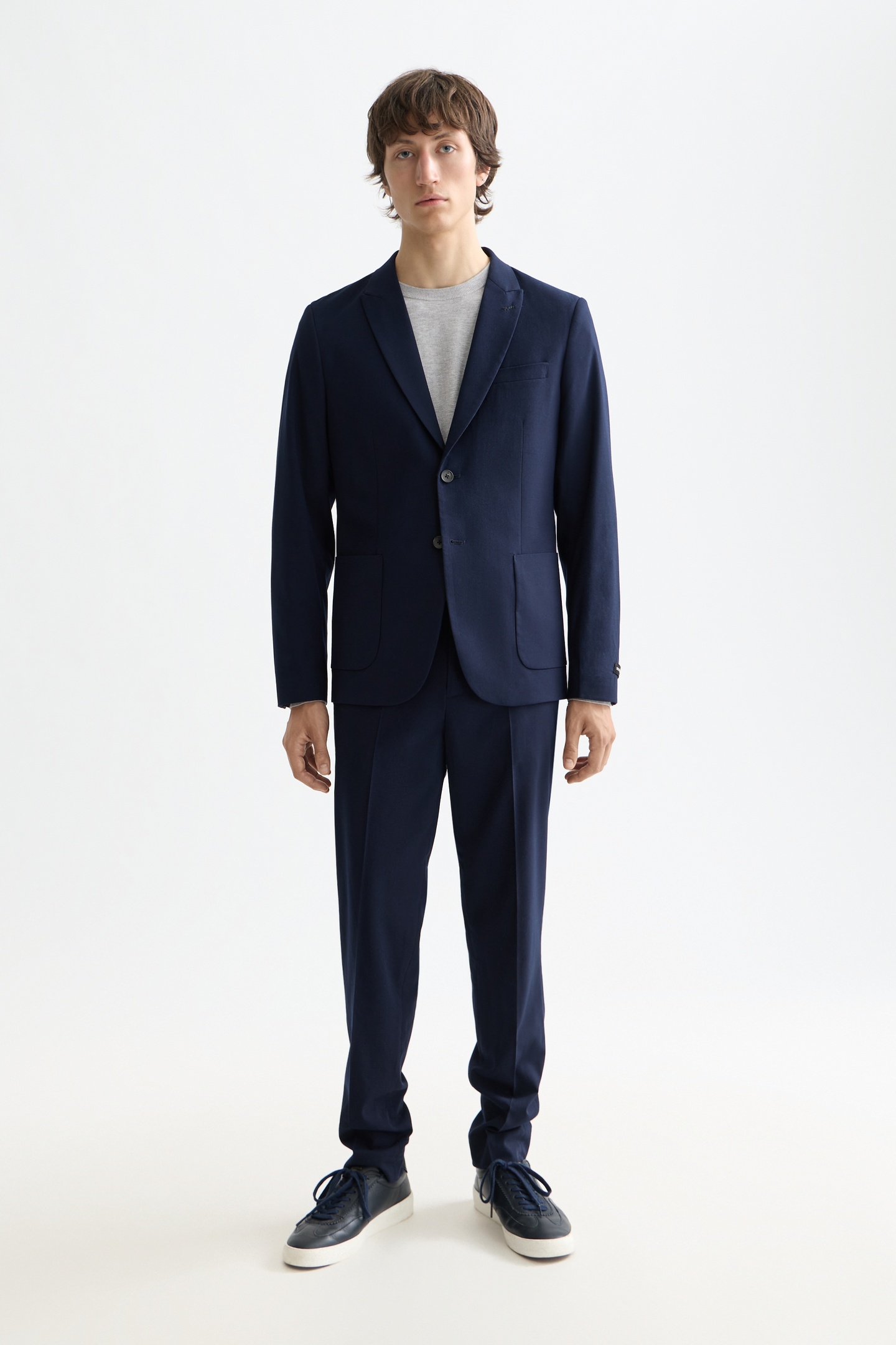 Scotch & Soda Core - Unconstructed Peak Lapel Cool-wool Blazer Navy Taille: L | Blazers Outlet | Homme | Bleu