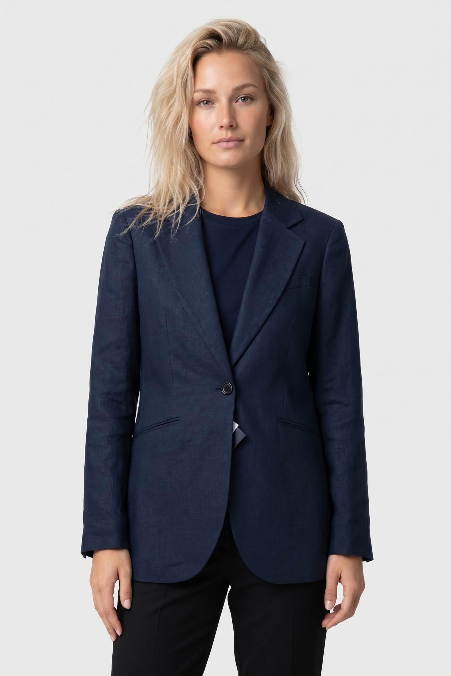Brooks Brothers Irish Linen Single-breasted Blazer Indigo Maat: XXL | Blazers Outlet | Dames | Blauw