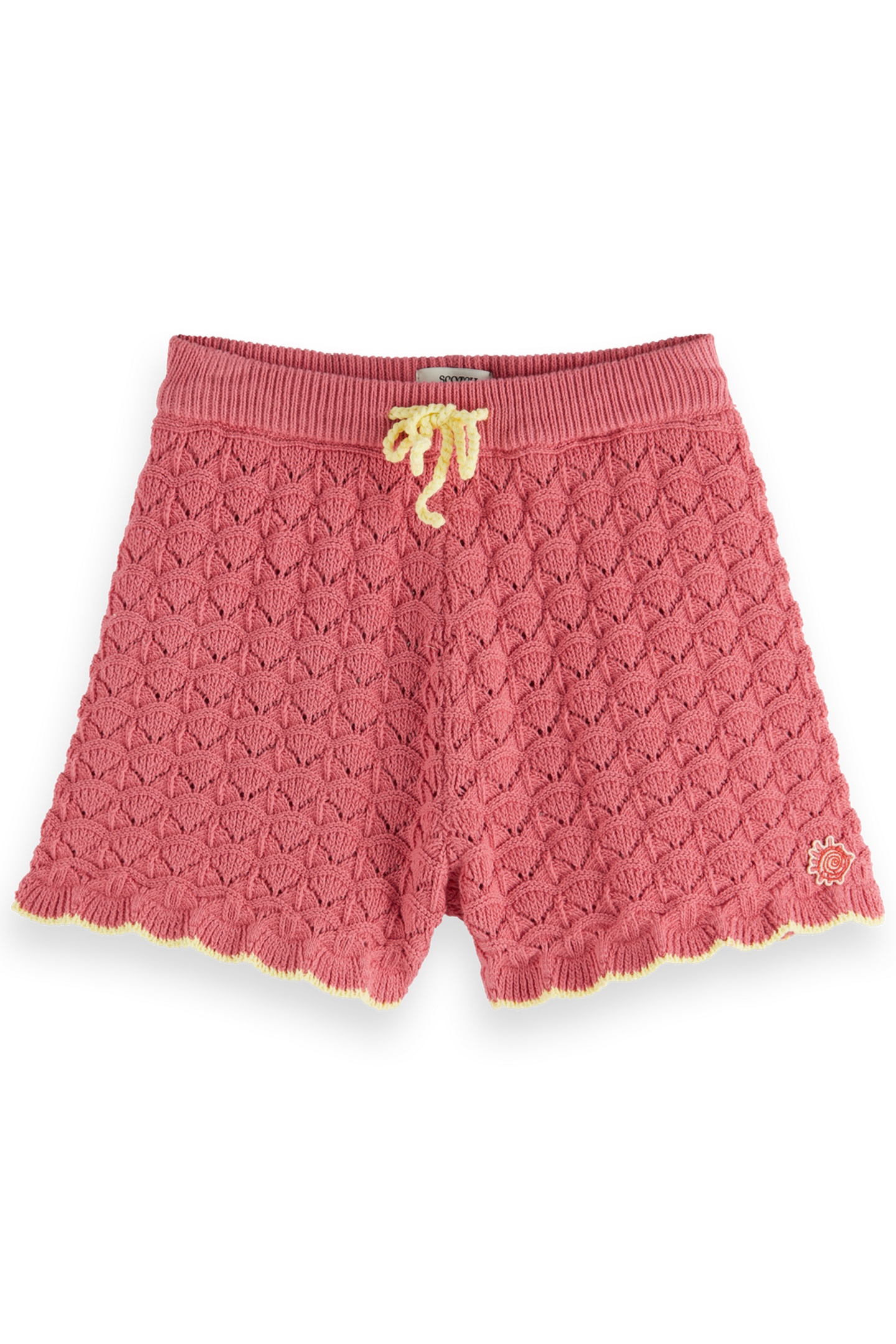Scotch & Soda Girl Scalloped Knitted Shorts Rose Pink Maat: 14 | Broeken Outlet | kids | Roze