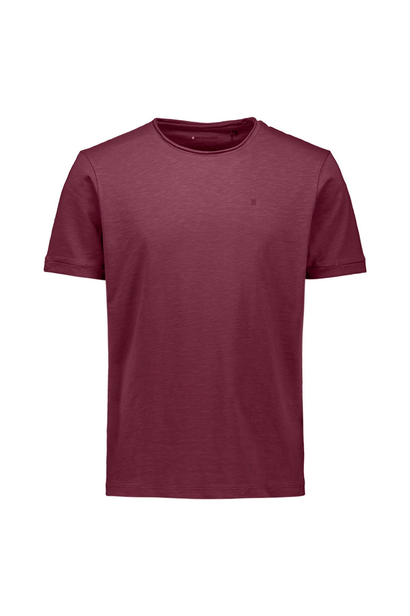 No Excess T-shirt Crewneck Slub Dark Wine Maat: 3XL | Basic T-Shirts Outlet | Heren