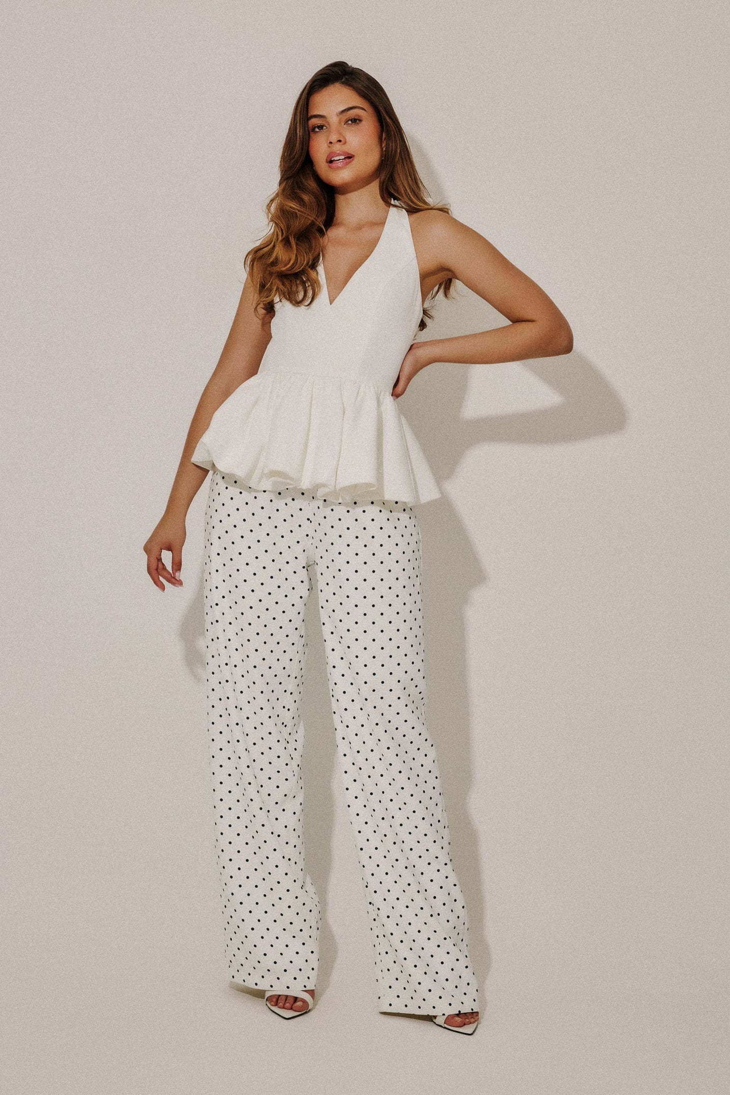 Odd Muse Peplum Top White Maat: S | Blouses Outlet | Dames | Wit