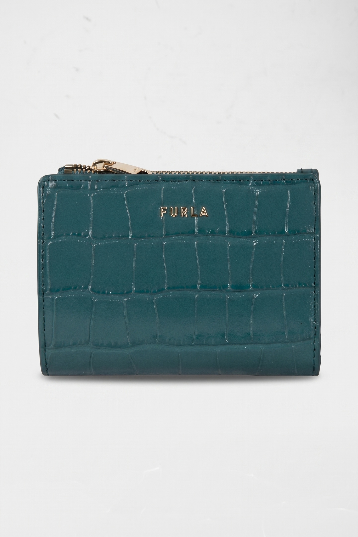 Furla Classic Small Bi-fold W/ Zip Teal+nero Maat: OS | Handtassen Outlet | Dames