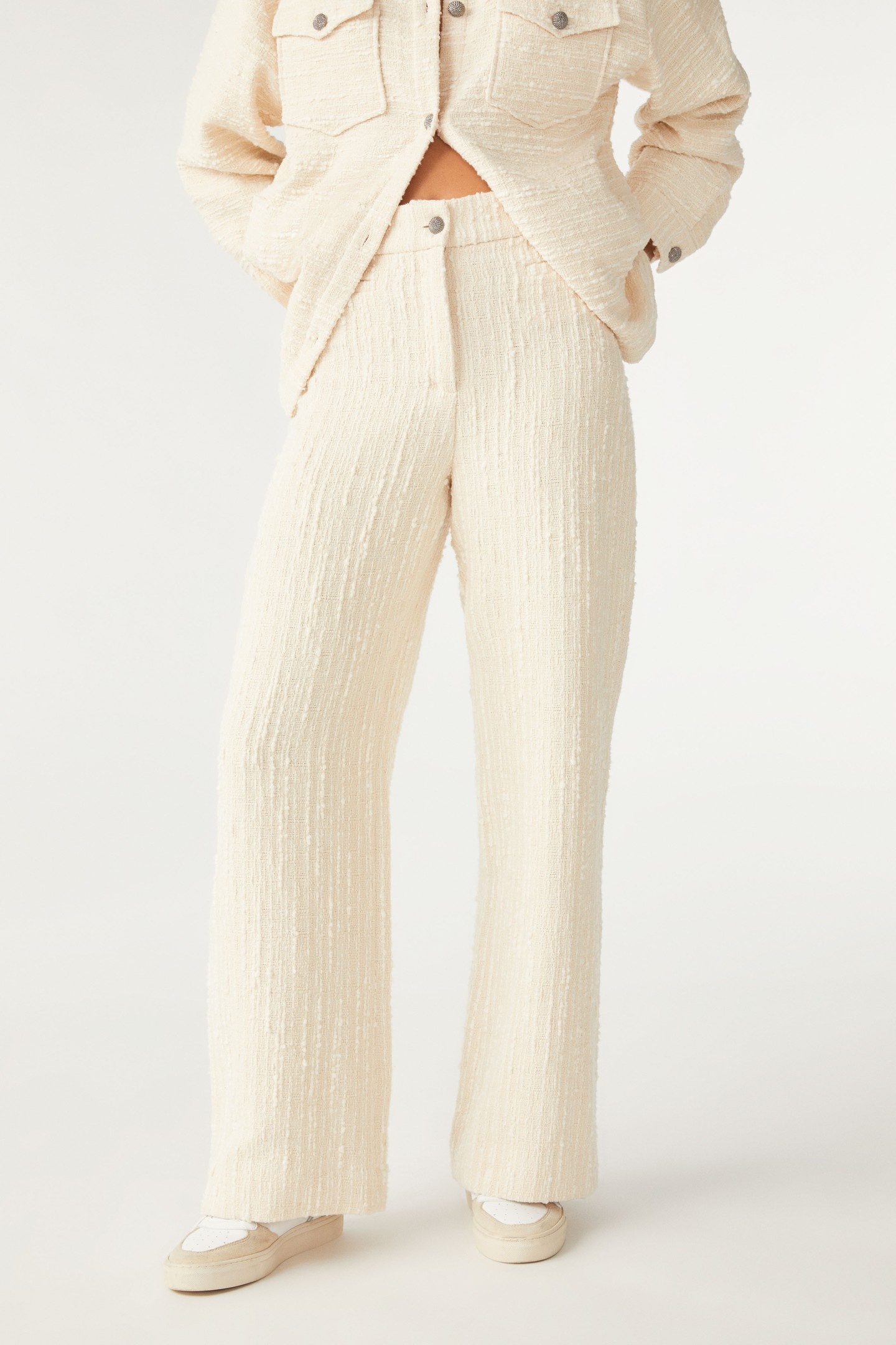 BA&SH Pantalon Amour Ecru Maat: 40 | Wijde Broeken Outlet | Dames | Ecru