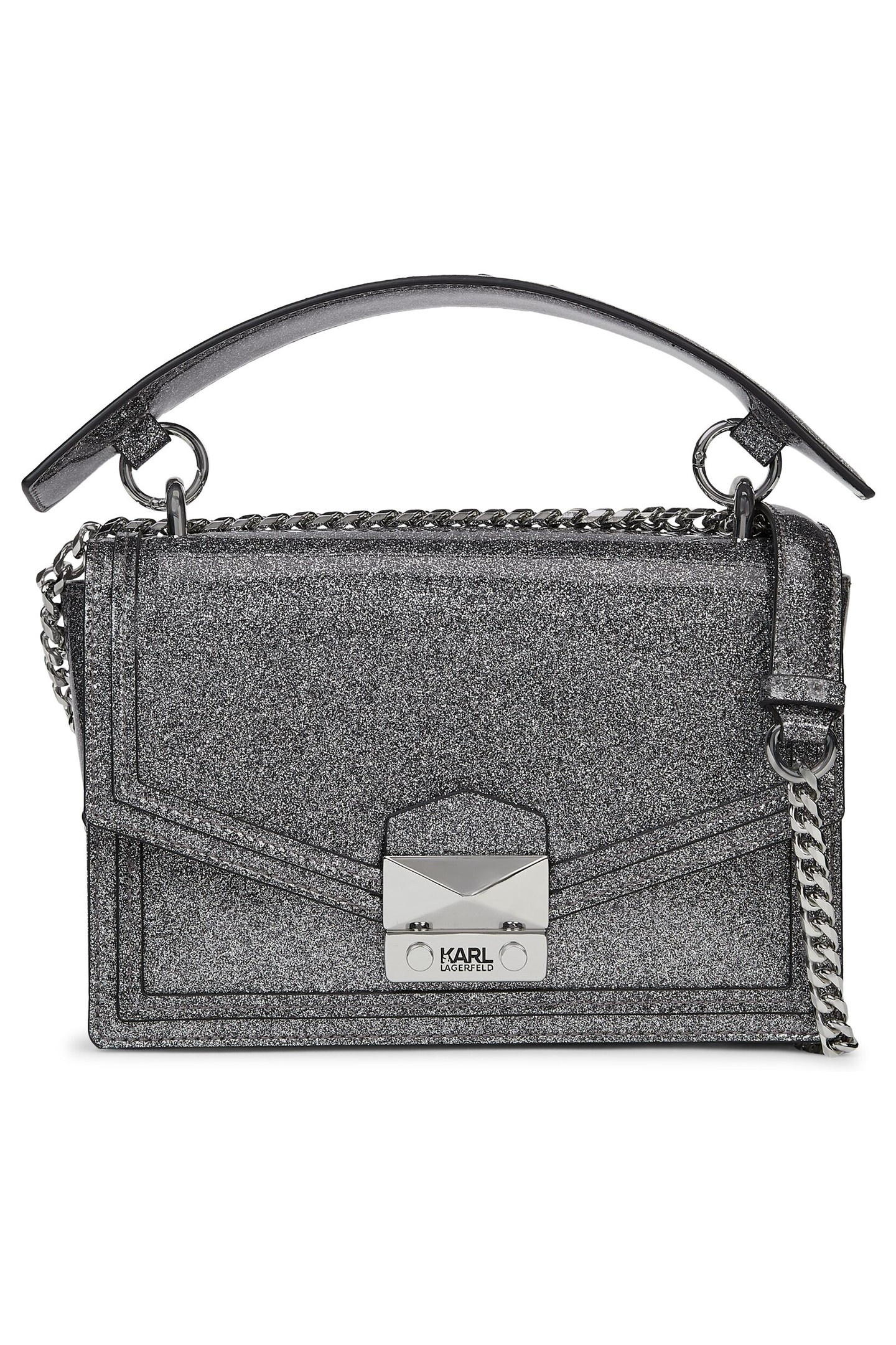 Karl Lagerfeld K/style Glitter Shoulder Bag Silver Maat: OS | Tassen Outlet | Dames | Zilver