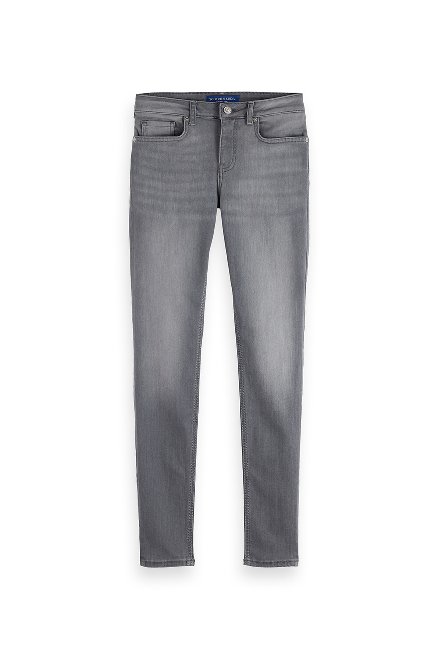 Scotch & Soda Bohemienne Mid Rise Skinny Jeans - Grey Roots Grey Roots Maat: W25L32 | Skinny Broeken Outlet | Dames | Grijs