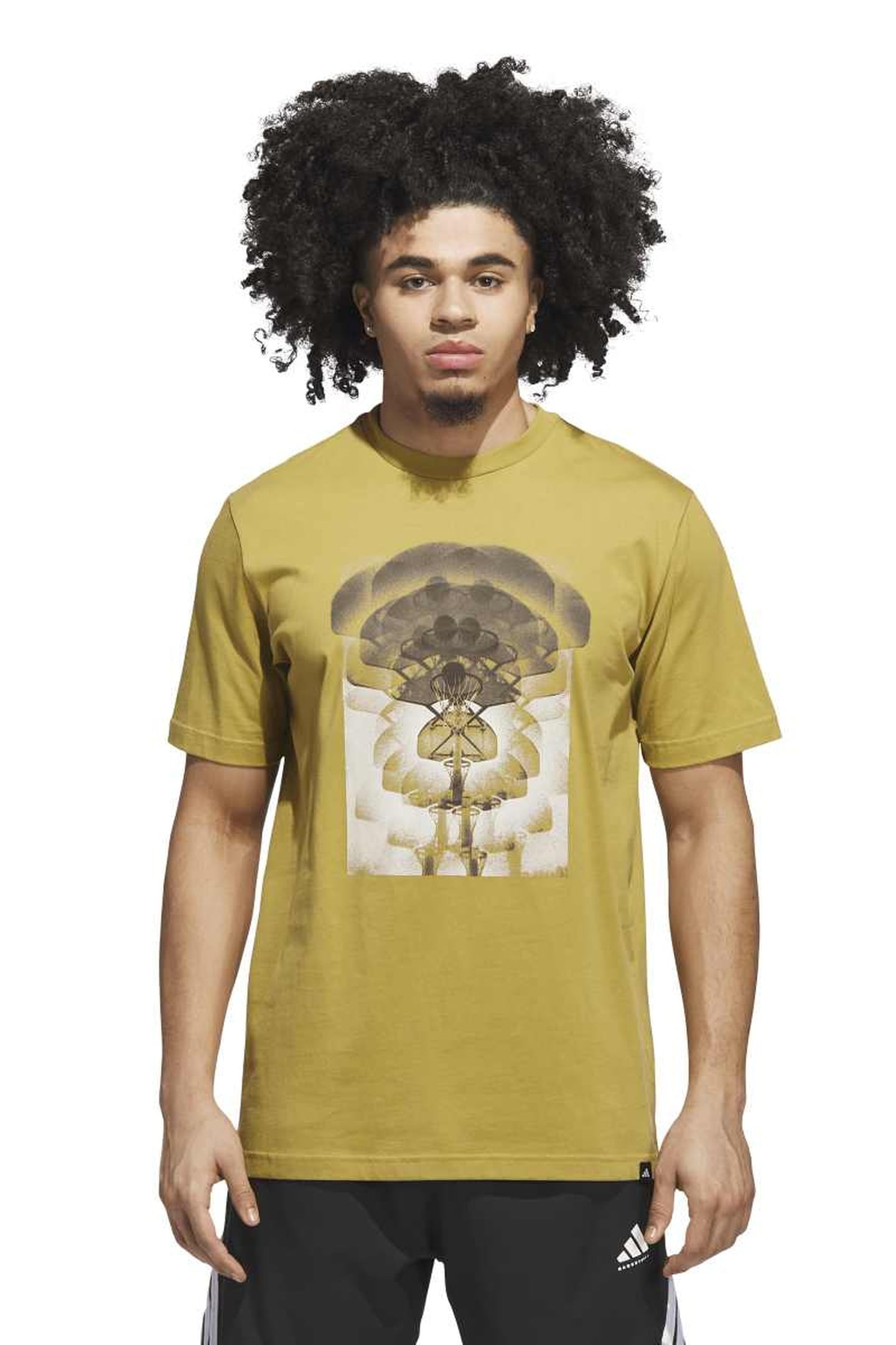 Adidas Unisex Performance Kaleidoscope Hoop Graphic T-shirt Sand Gr Maat: S | Tops Outlet | Unisex | Bruin