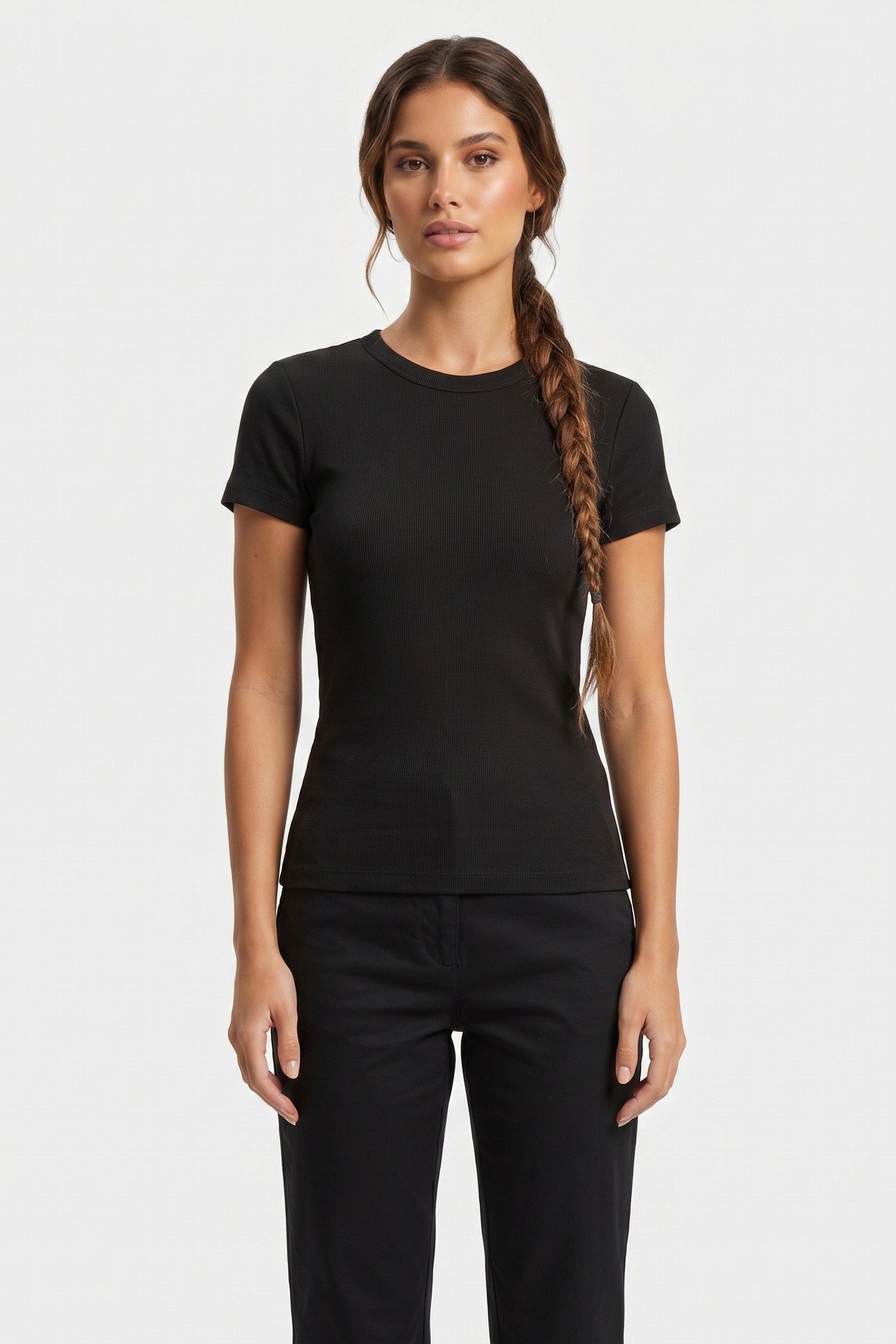 & Other Stories Gunni Rib T-shirt Black Maat: XS | Tops Outlet | Dames | Zwart