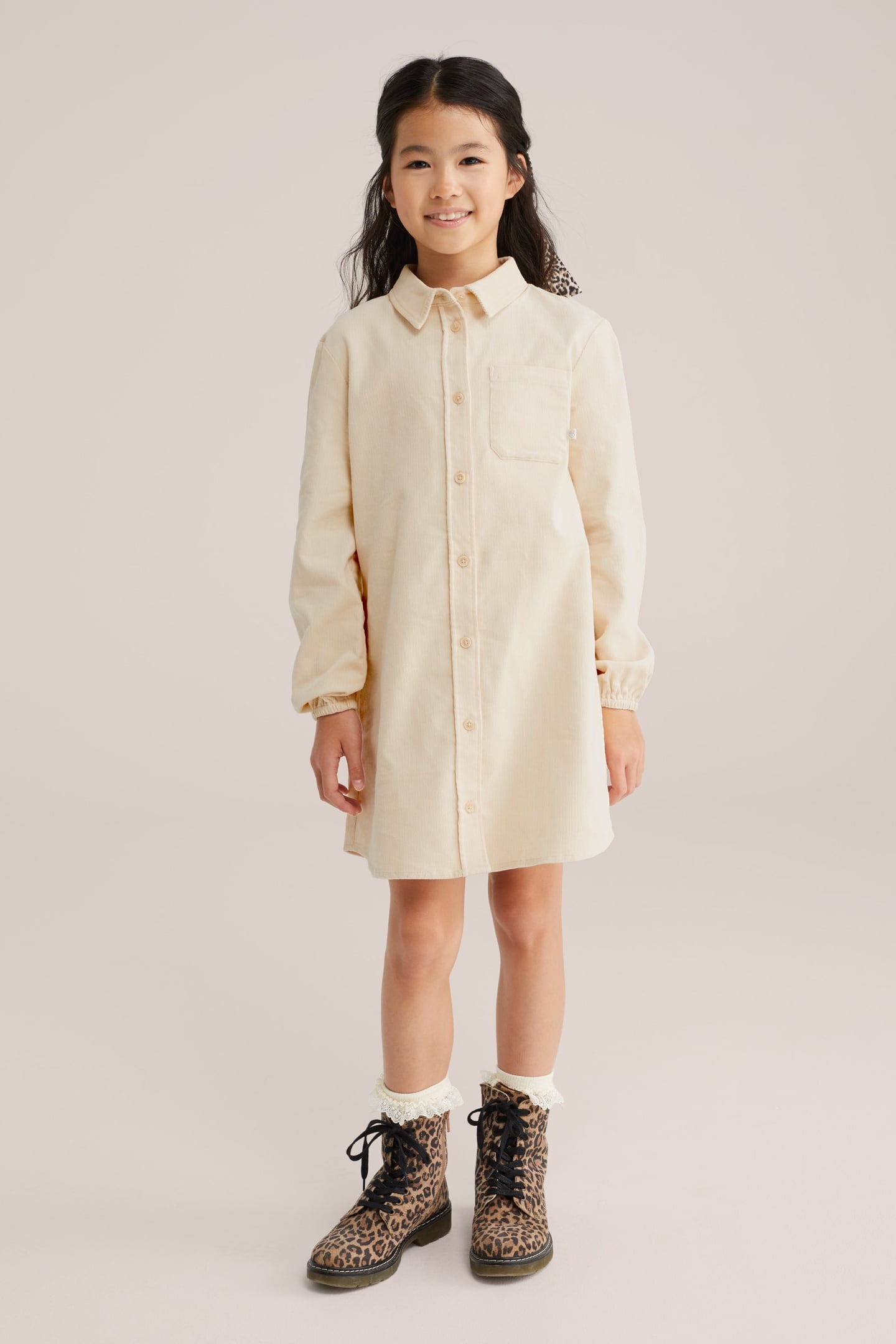 We Fashion Dress Short Ecru Maat: 122/128 | Jurken Outlet | kids | Ecru