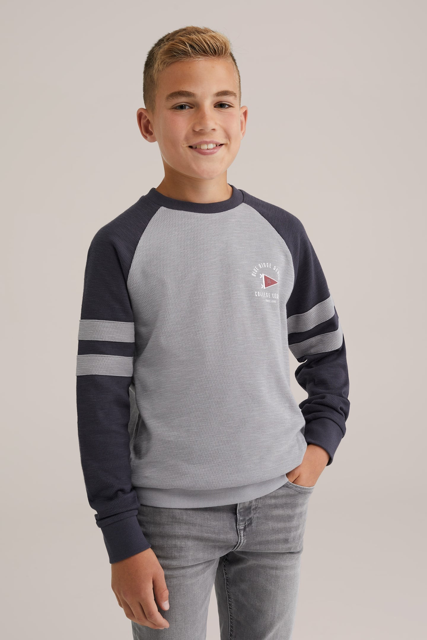 We Fashion T-shirt Light Grey Size: 134/140 | Sweaters and Cardigans Outlet | kids | Grijs