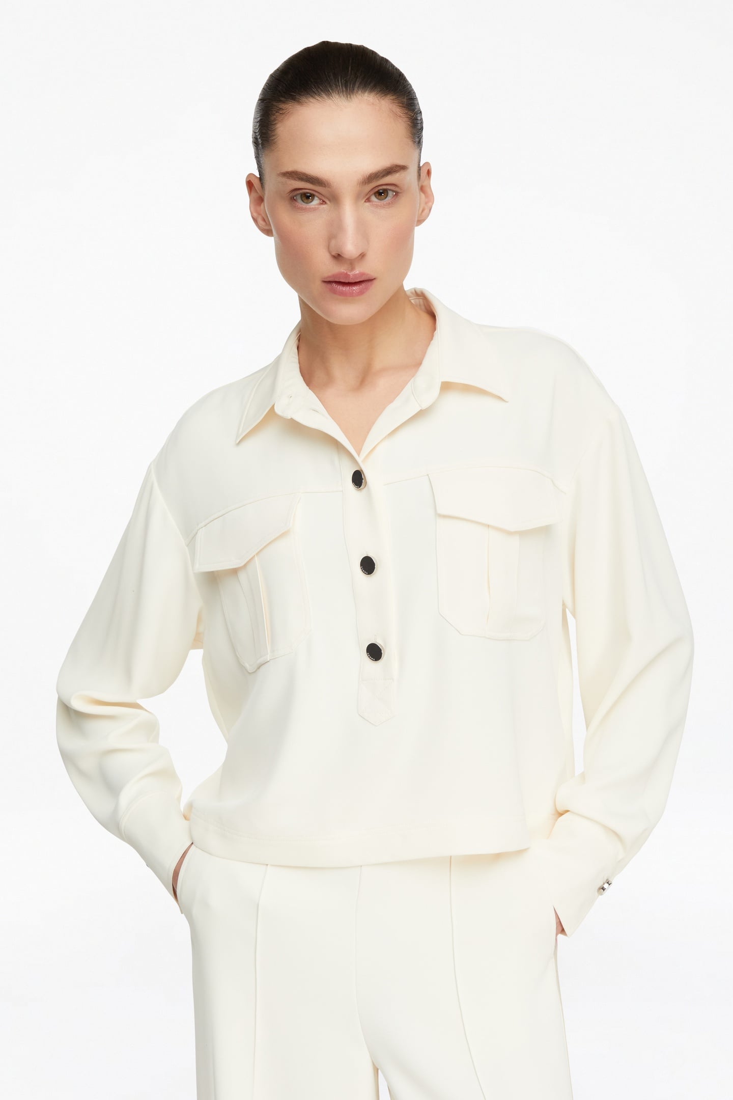 Comma  Blouses Offwhite Maat: 44 | Blouses Outlet | Dames | Wit