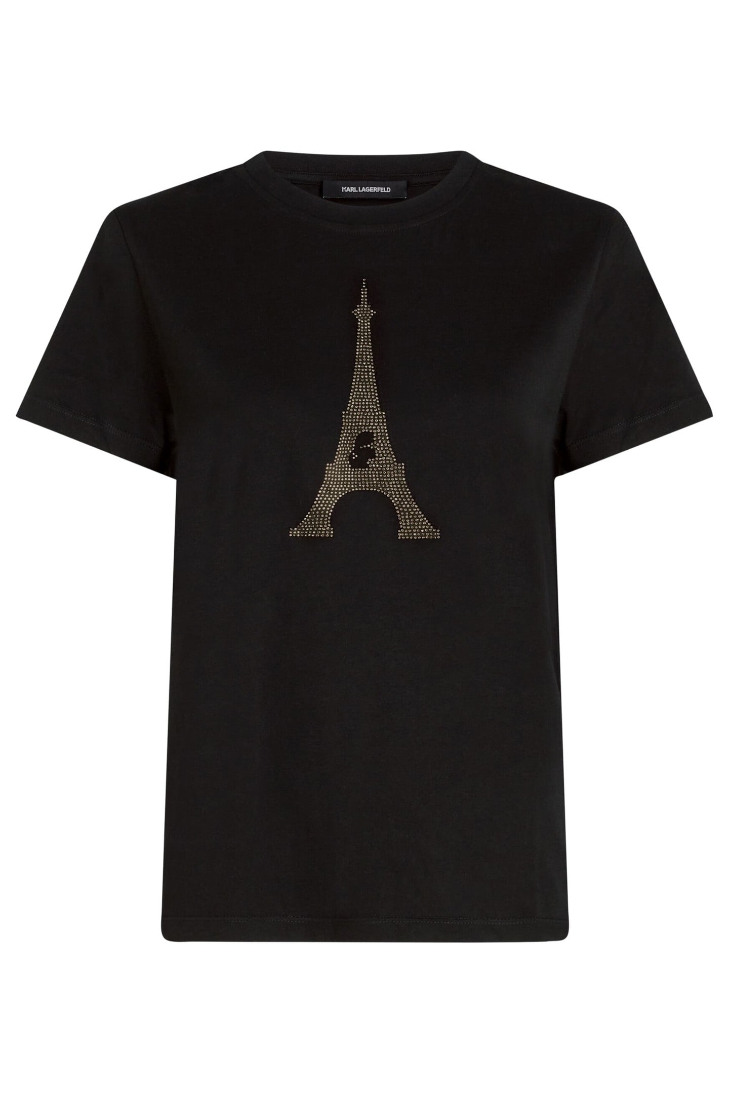 Karl Lagerfeld Rhnstn Paris T-shirt Black Maat: XS | Tops Outlet | Dames | Zwart