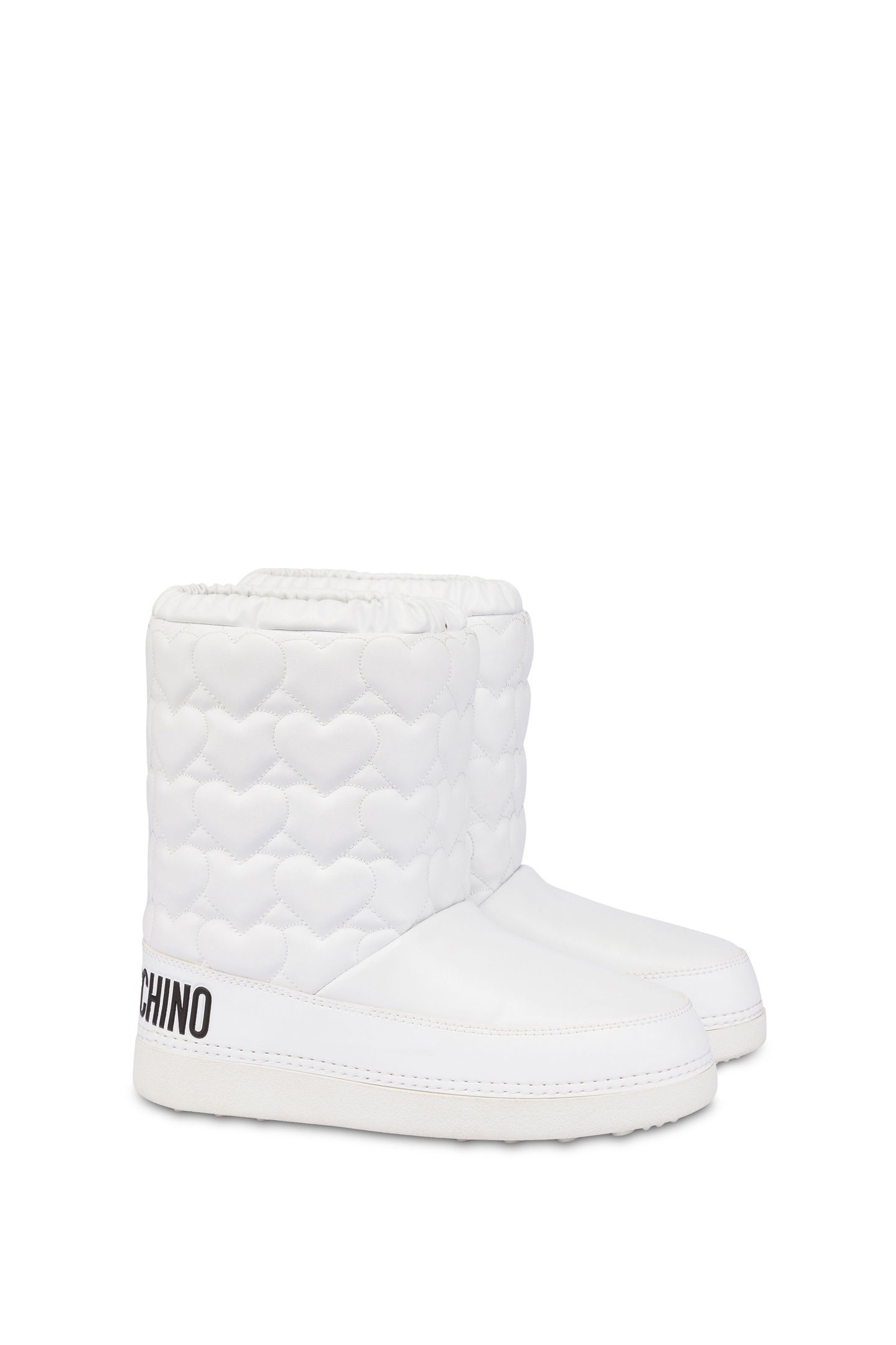 Moschino Heart Quilted Snow Booties White Maat: 35-36 | Laarzen Outlet | Dames | Wit
