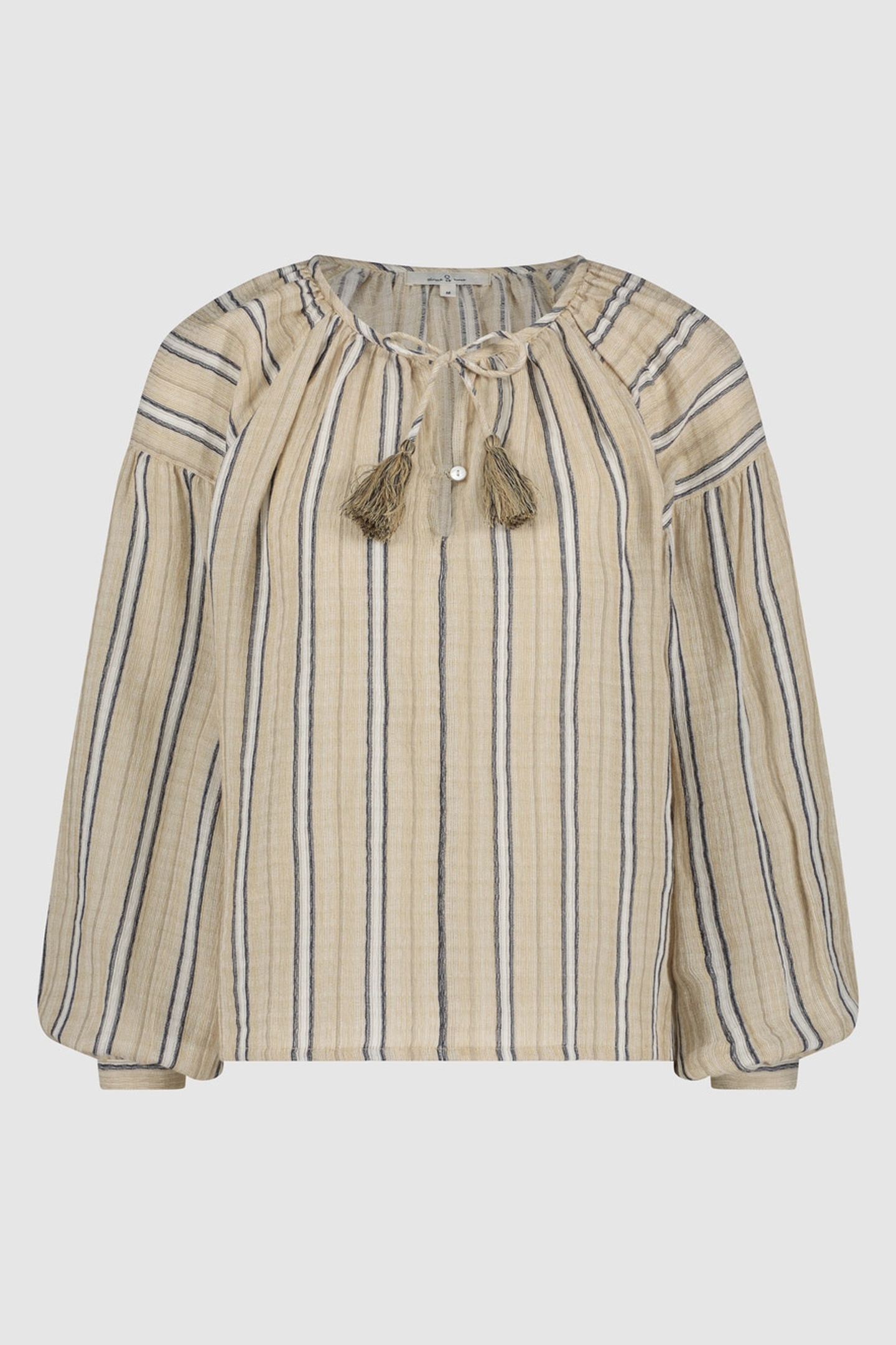 Circle of Trust Junni Blouse India Ink Maat: S | Longsleeves Outlet | Dames | Beige