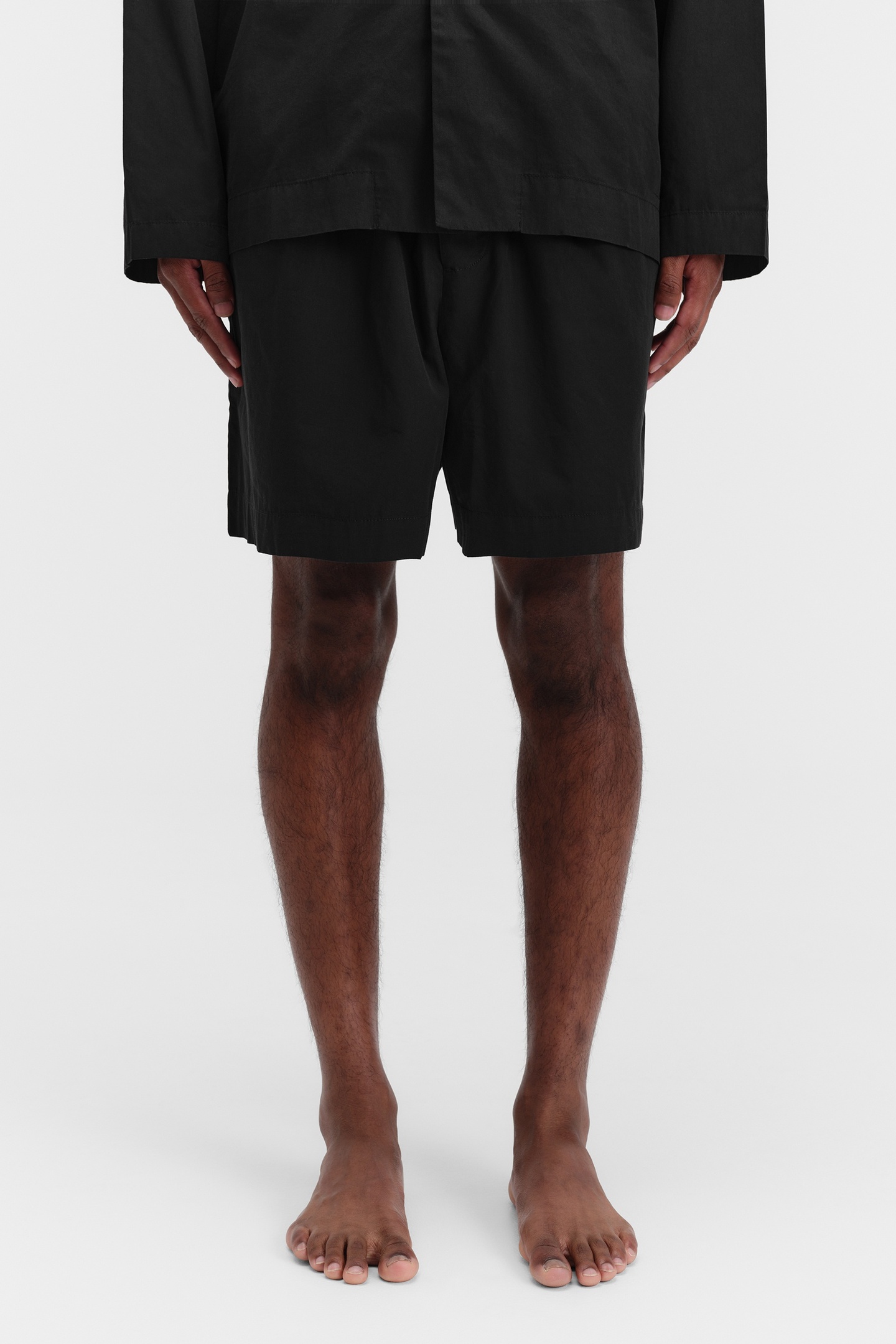 Tekla Unisex Poplin, Pyjamas Shorts All Black Maat: XS | Korte Broeken Outlet | Unisex | Zwart