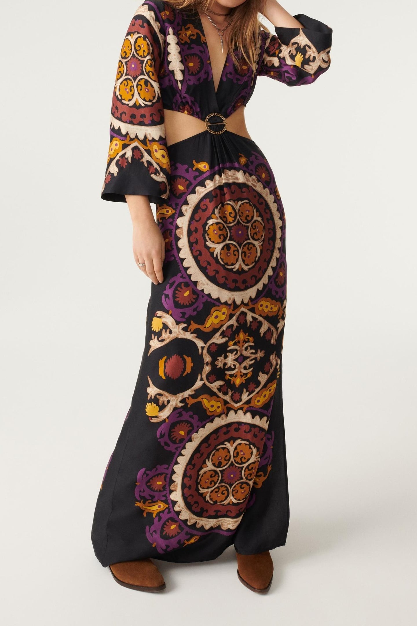BA&SH Robe Falva Noir Maat: S | Maxi Jurken Outlet | Dames | Zwart
