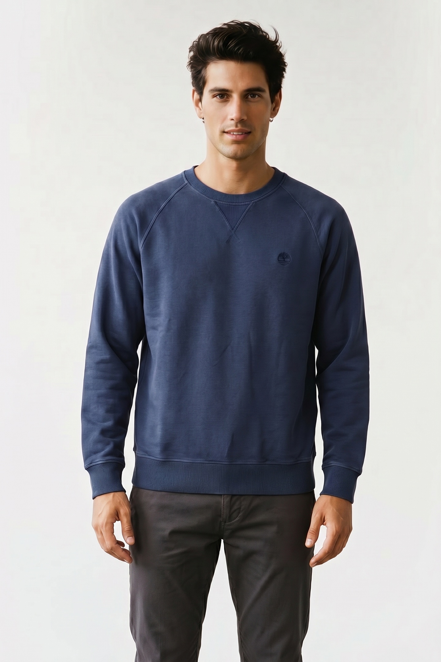 Timberland Brushed Back Crew Sweatshirt Oceana Maat: S | Sweaters Outlet | Heren | Blauw