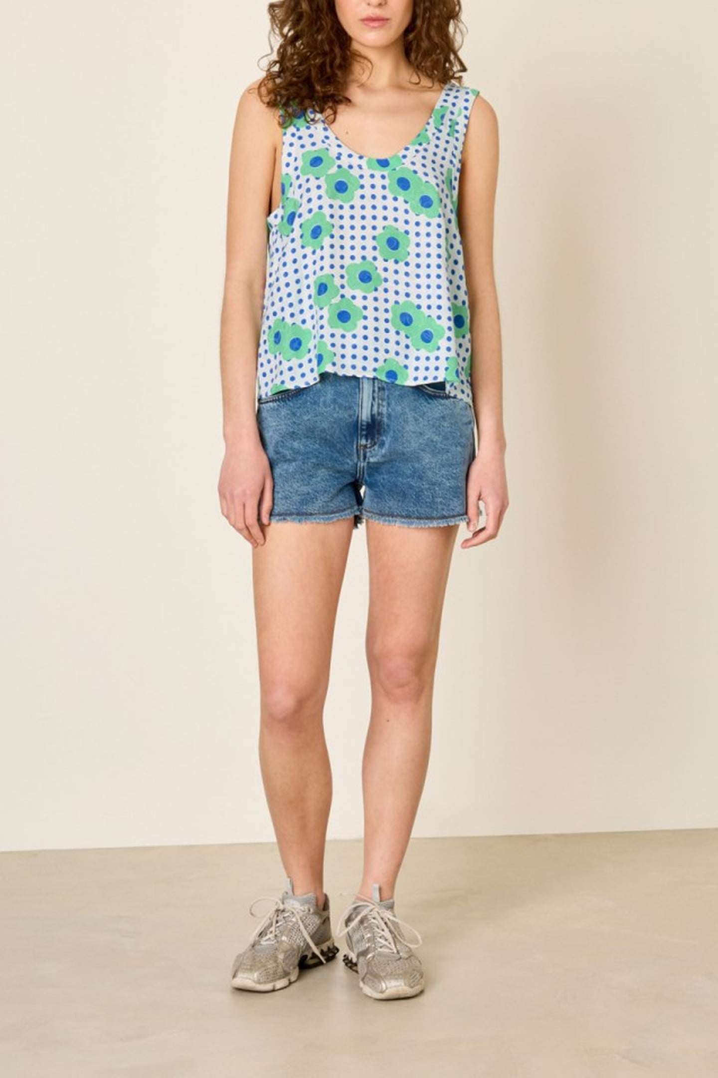 American Vintage Bukbay Top Donna Maat: S | Mouwloze Tops Outlet | Dames | Blauw