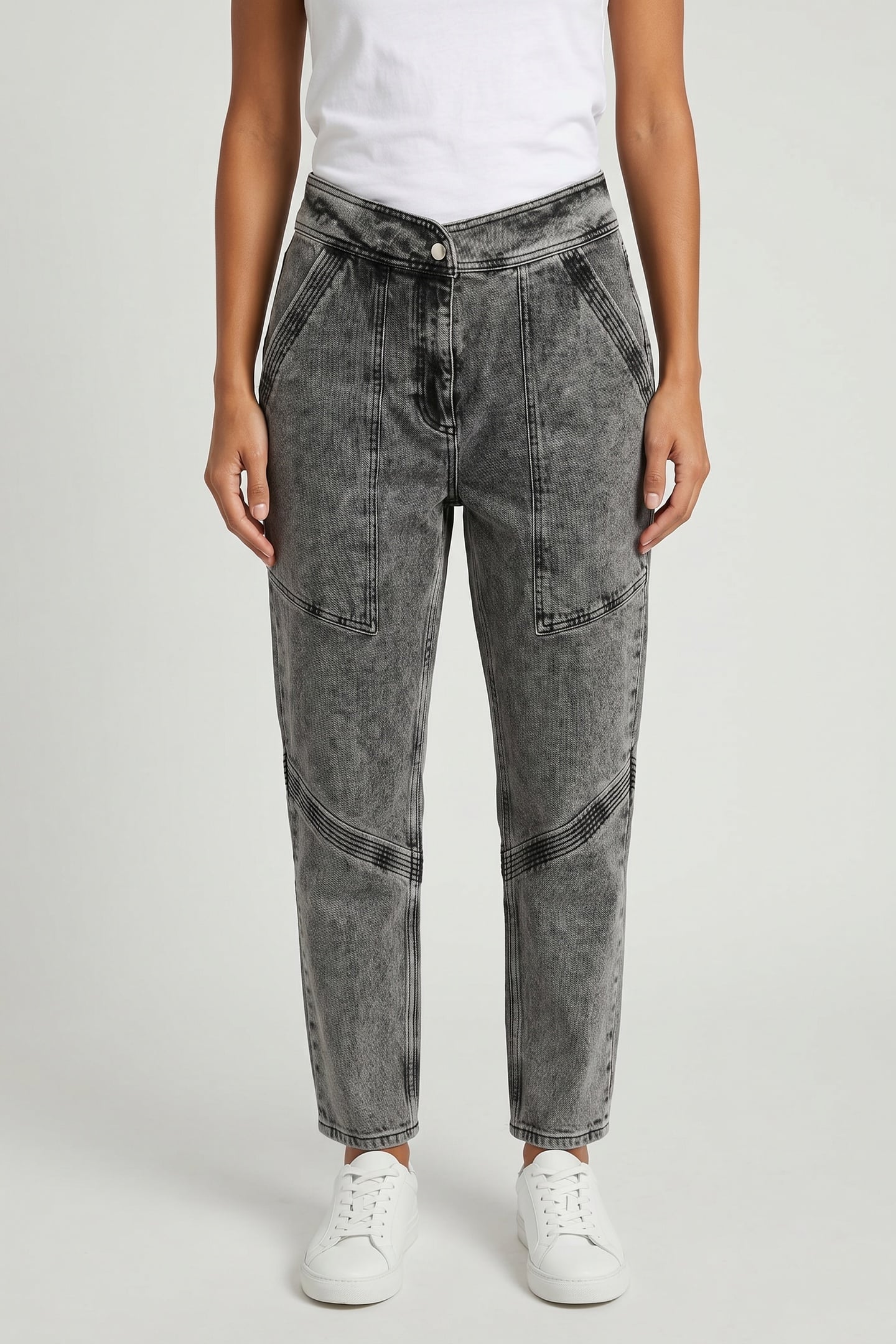 BA&SH Jeans Mame Noir Maat: S | Broeken Outlet | Dames | Grijs
